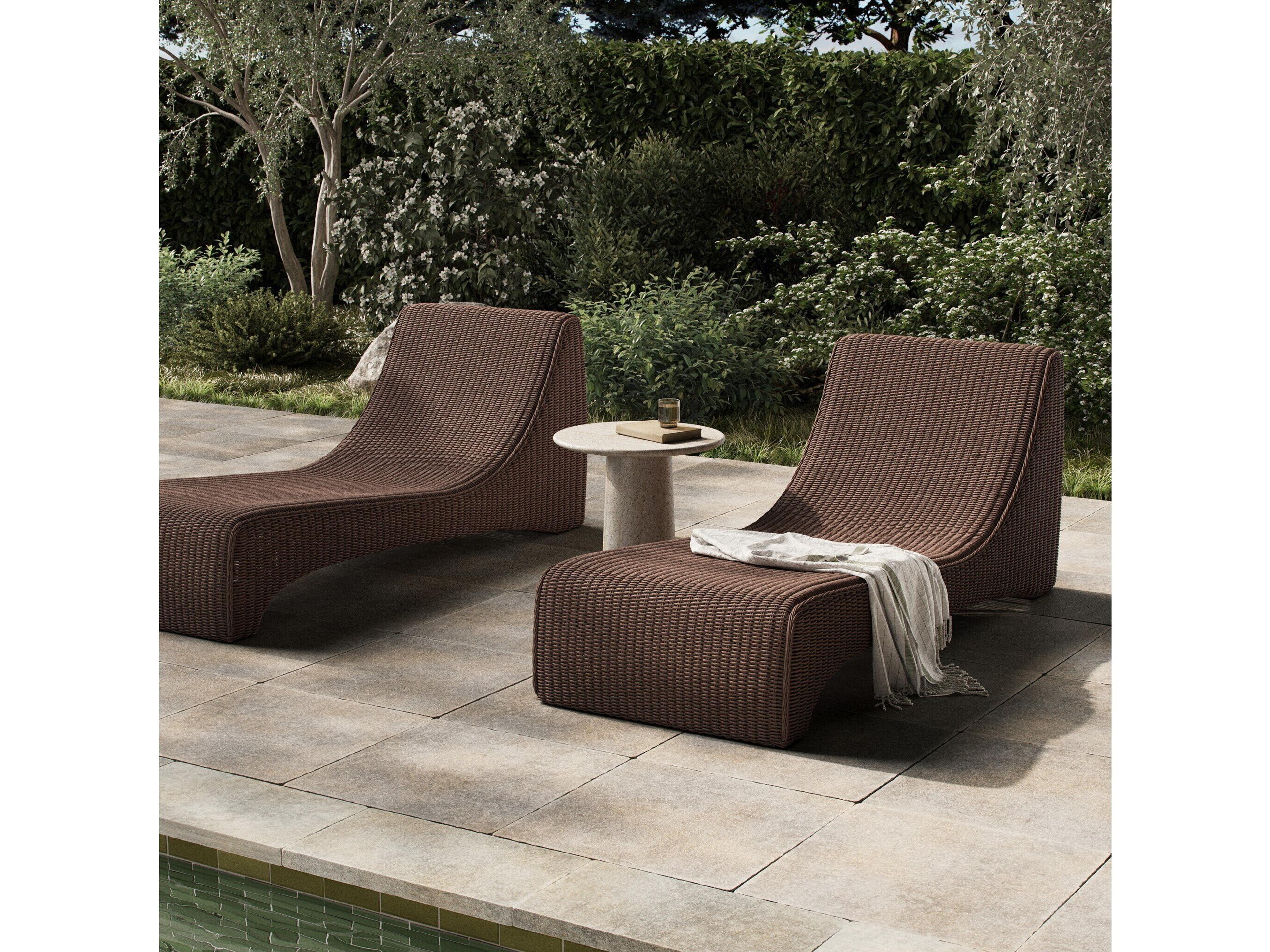 Four Hands Outdoor Mazu Outdoor Chaise Tanned Weave