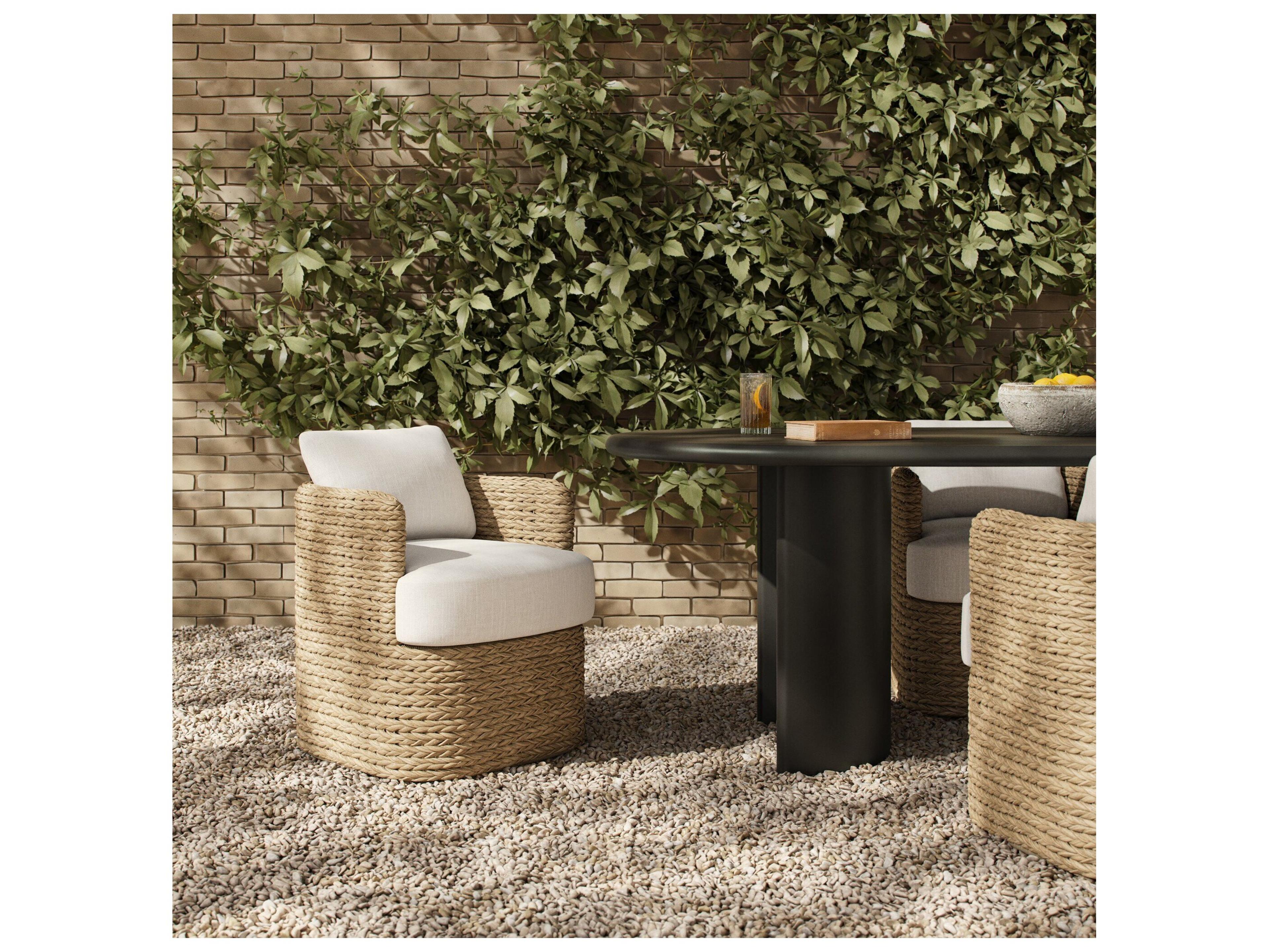 Four Hands Outdoor Caney Outdoor Dining Chair - Vergo Cream