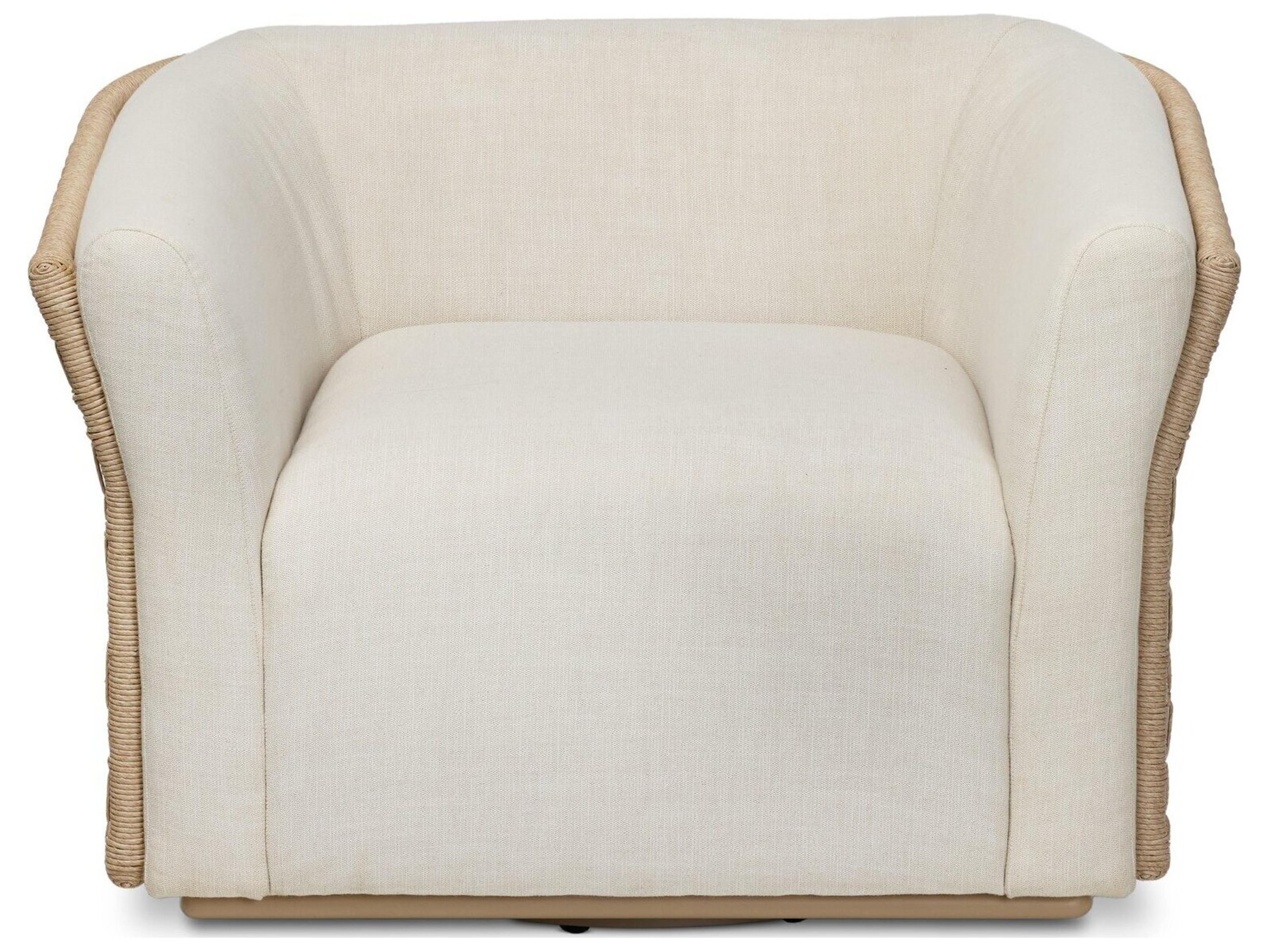 Four Hands Outdoor Emilian Outdoor Swivel Chair - Vergo Cream