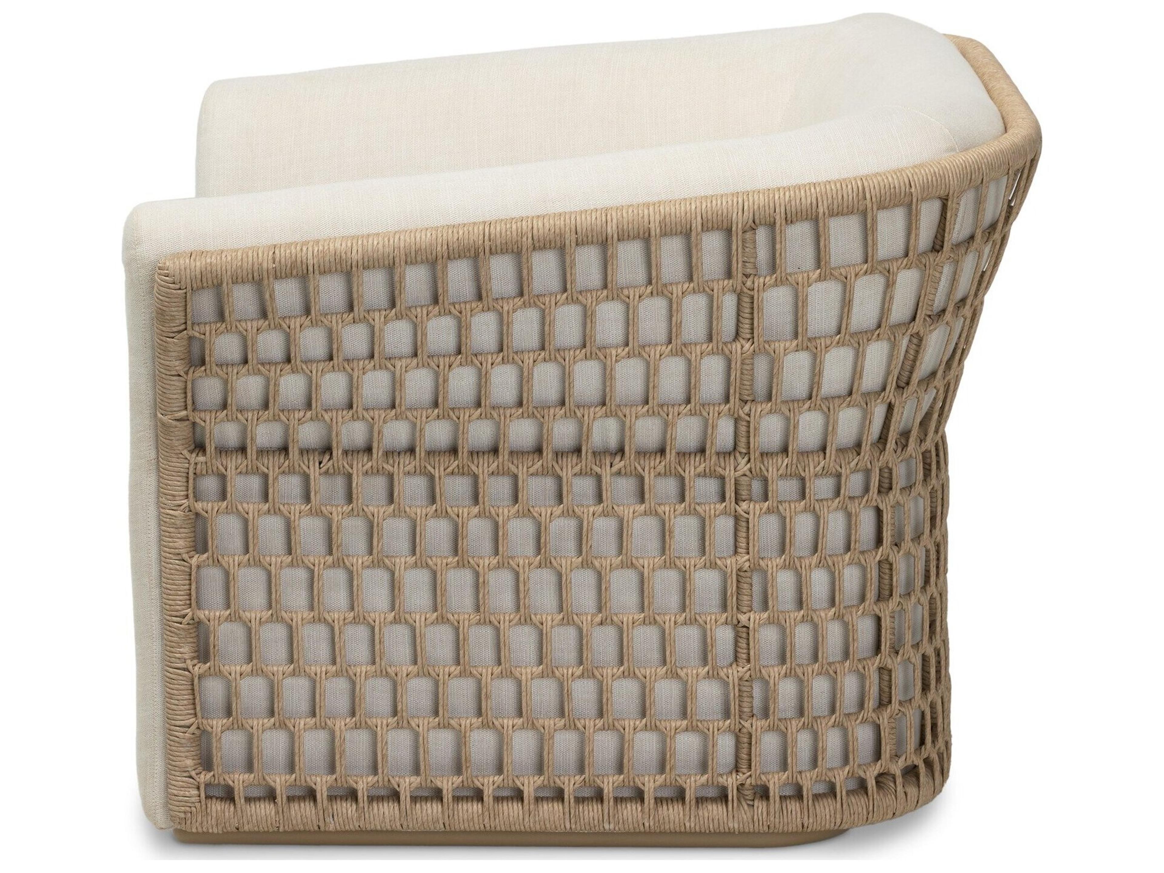 Four Hands Outdoor Emilian Outdoor Swivel Chair - Vergo Cream