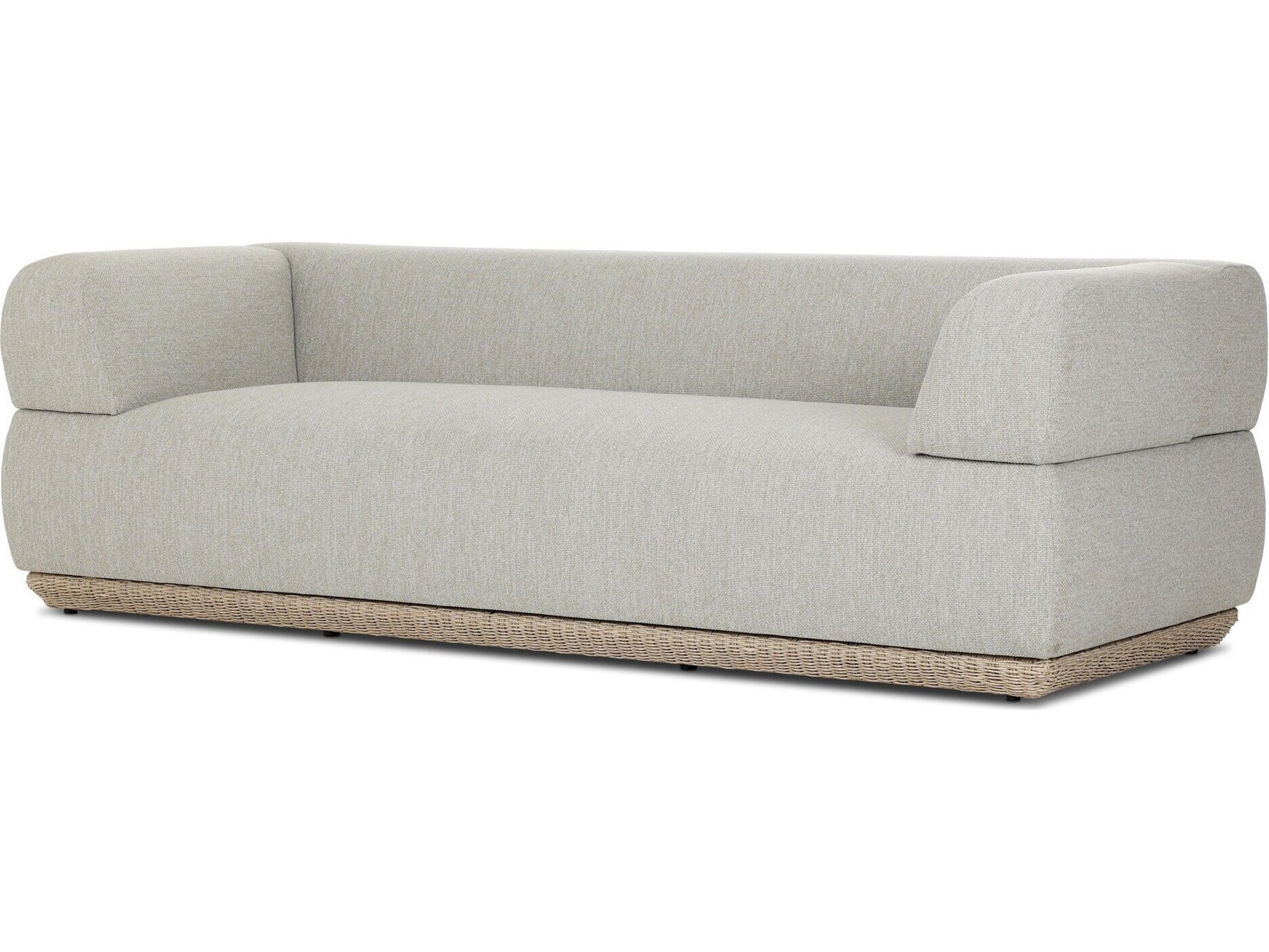 Evander Outdoor Sofa-96" - Ramiro Ecru