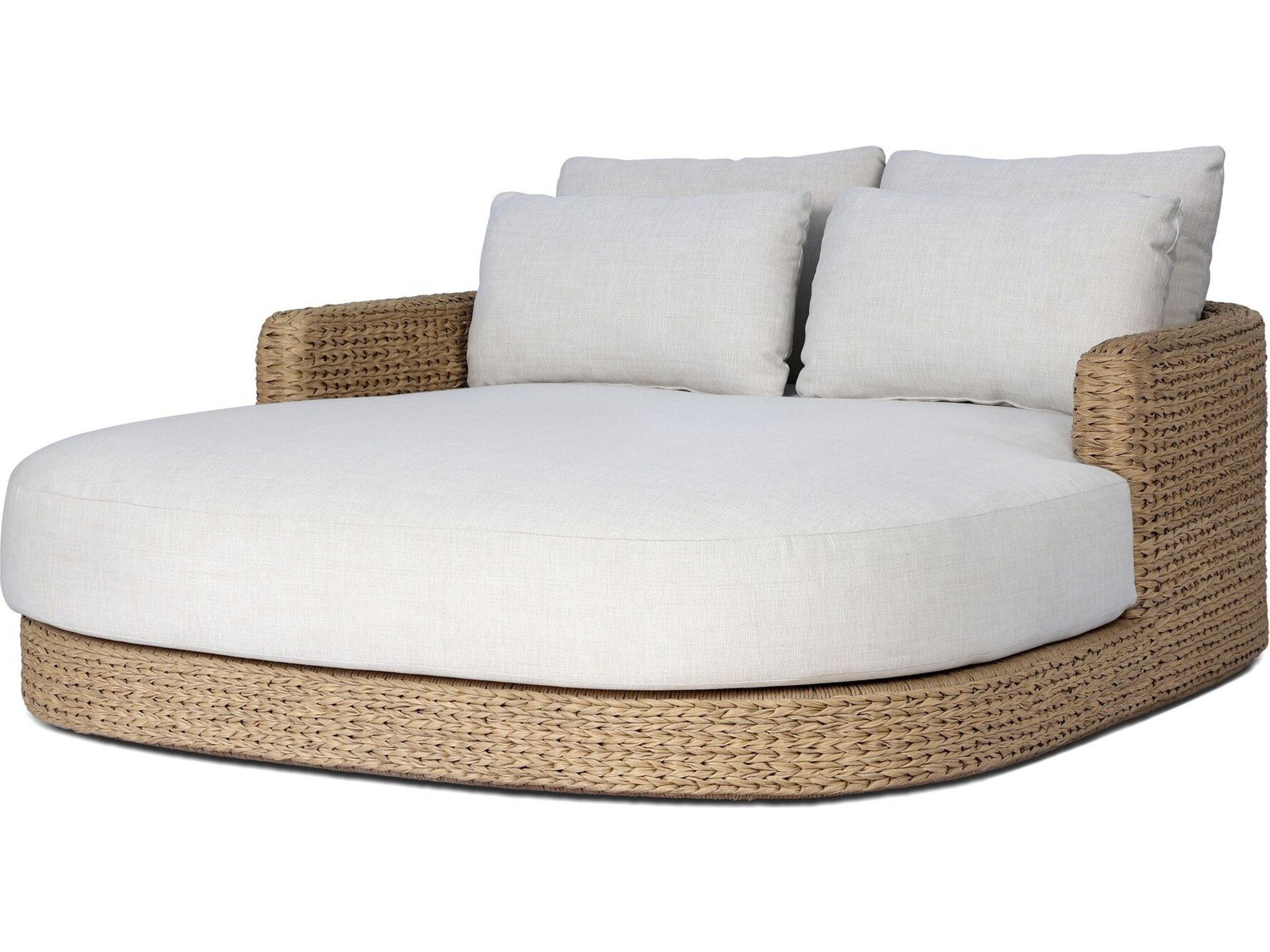 Caney Outdoor Double Chaise - Vergo Cream