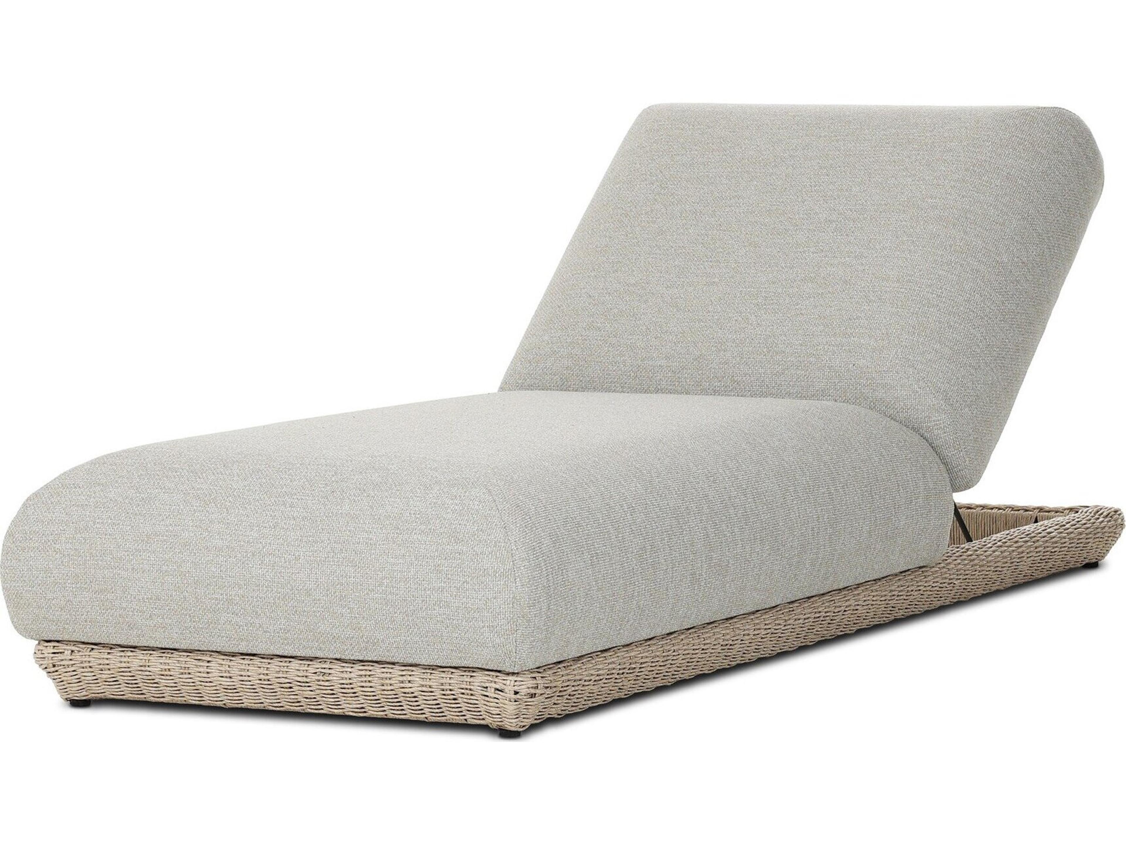 Evander Outdoor Chaise - Ramiro Ecru