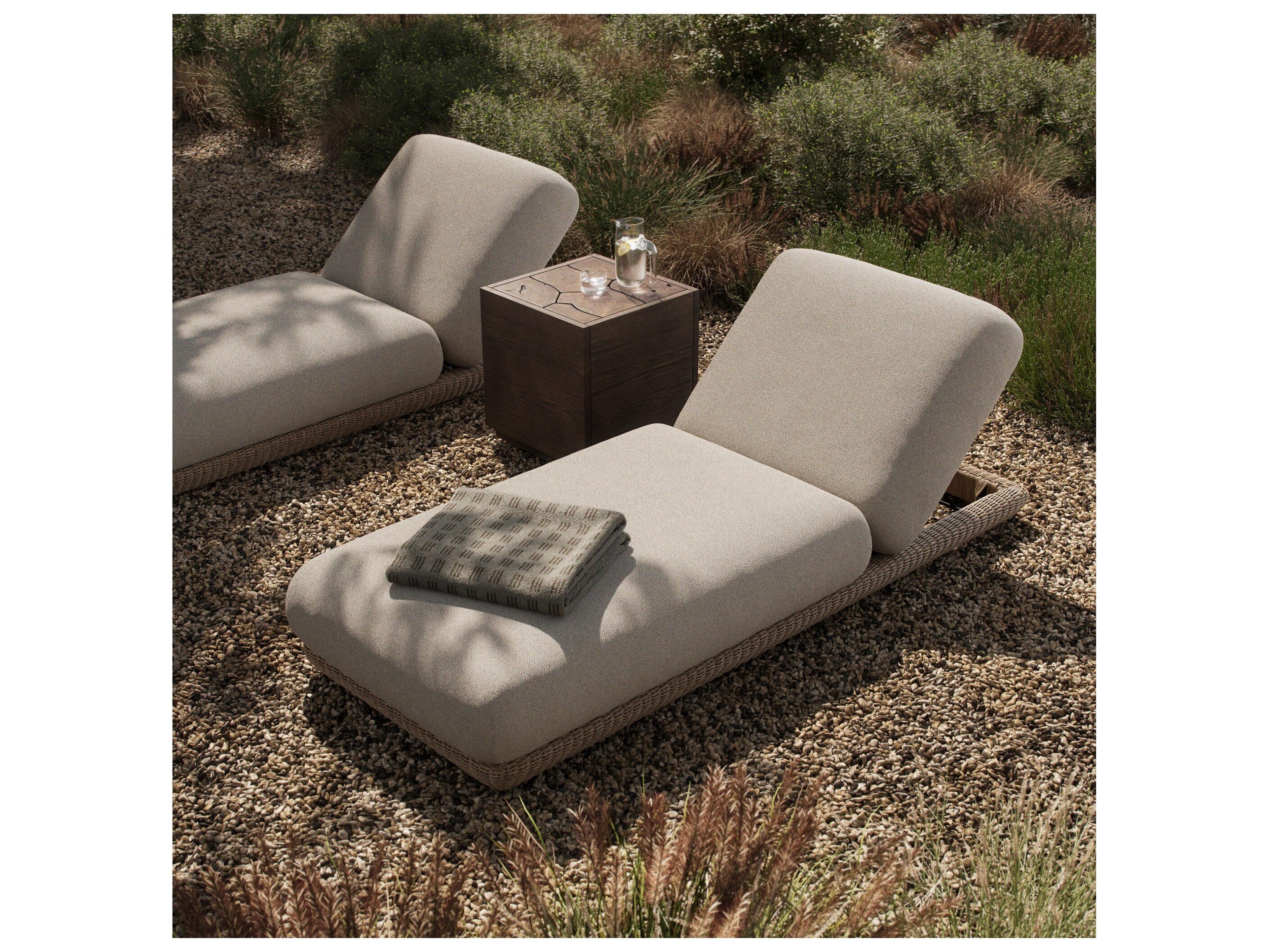 Four Hands Outdoor Evander Outdoor Chaise - Ramiro Ecru