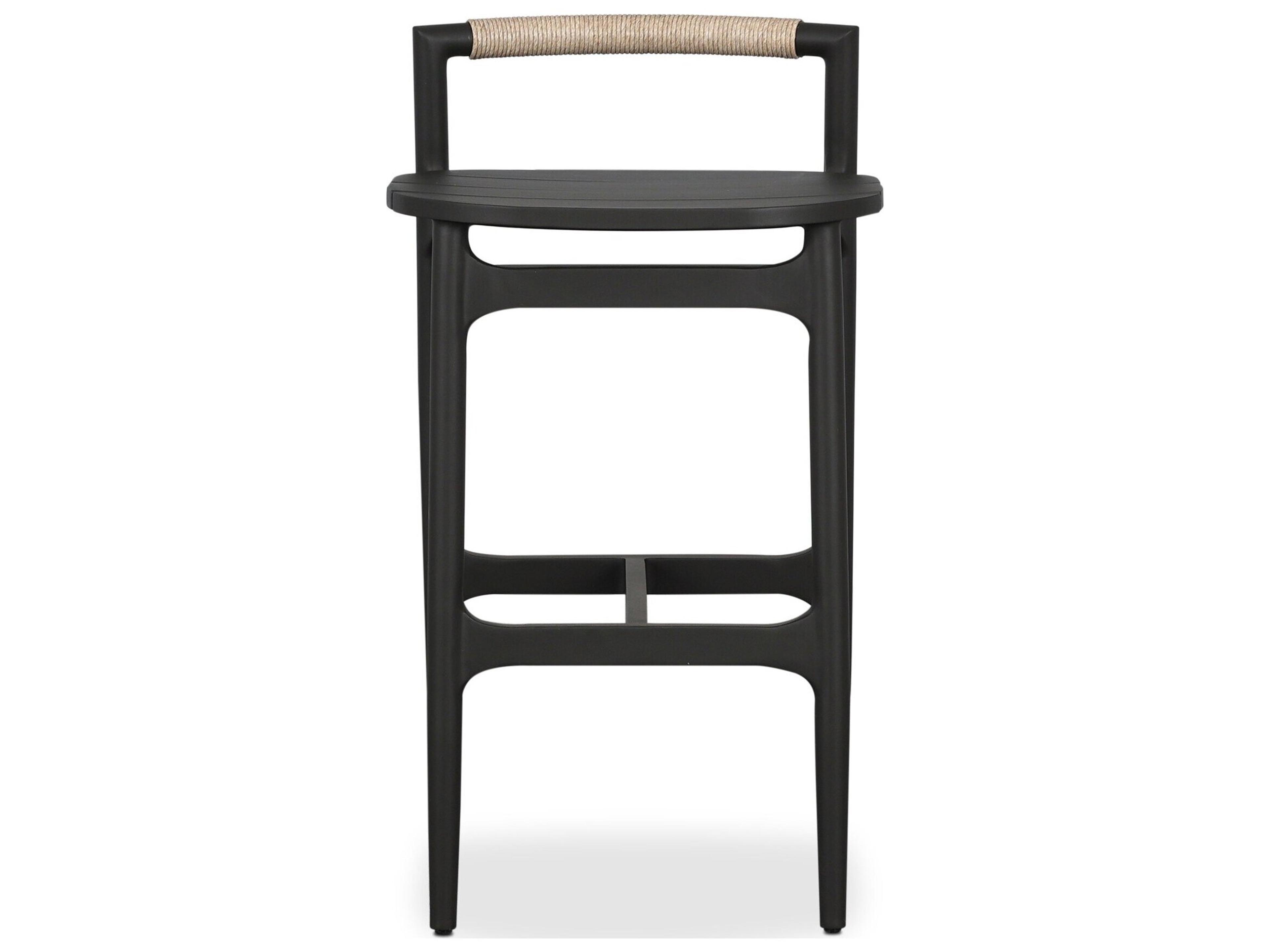 Four Hands Outdoor Baden Outdoor Metal Bar + Counter Stool - Vintage White