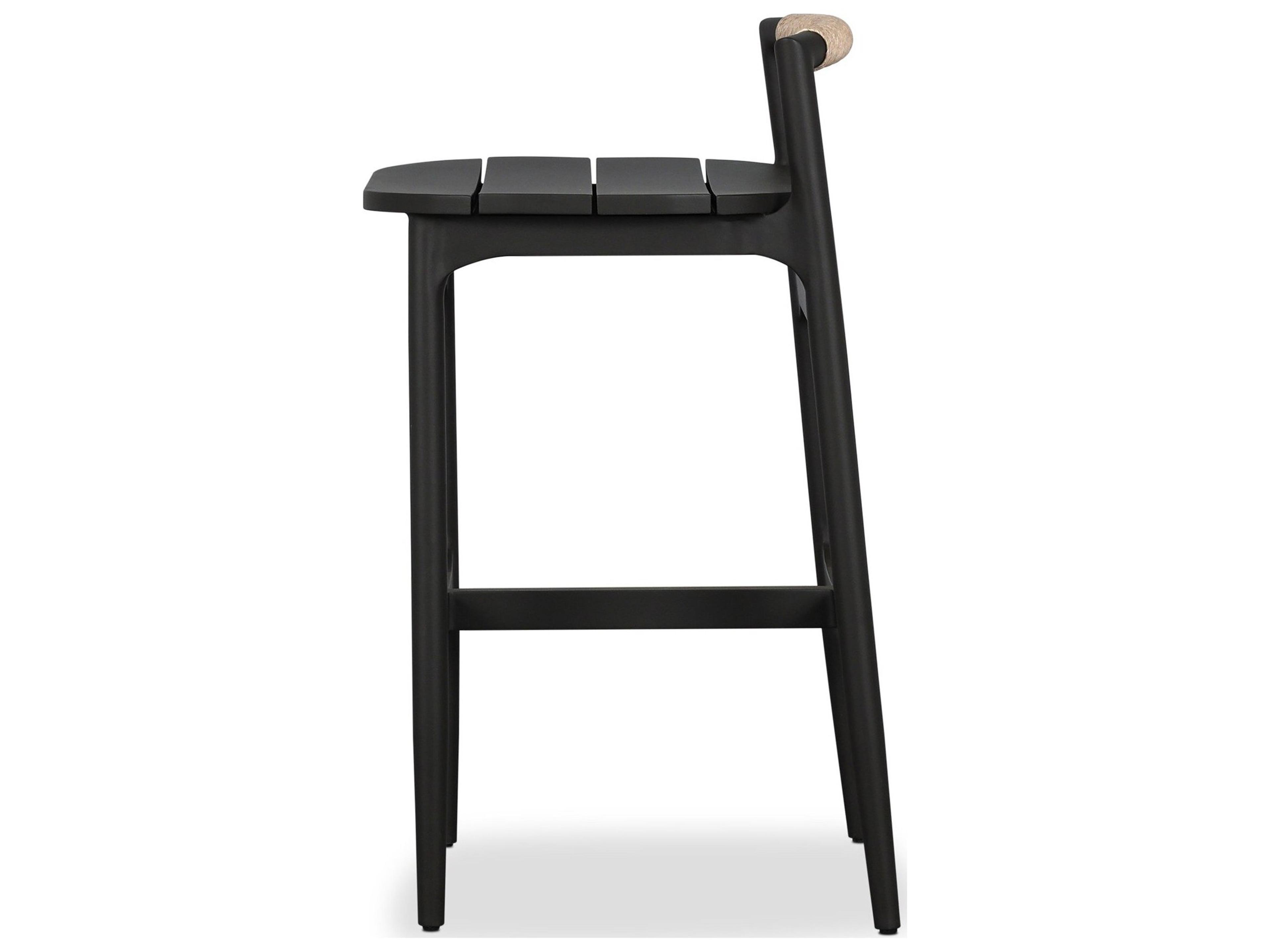 Four Hands Outdoor Baden Outdoor Metal Bar + Counter Stool - Vintage White