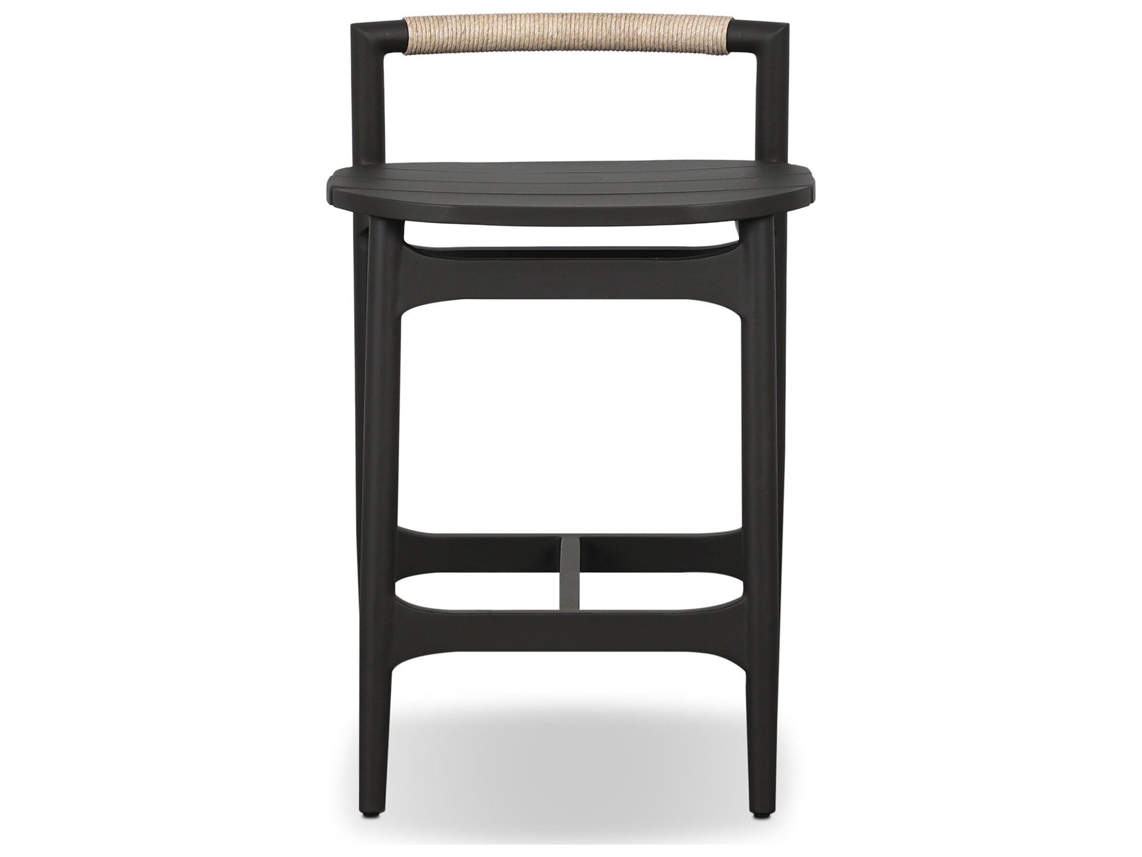 Four Hands Outdoor Baden Outdoor Metal Bar + Counter Stool - Vintage White