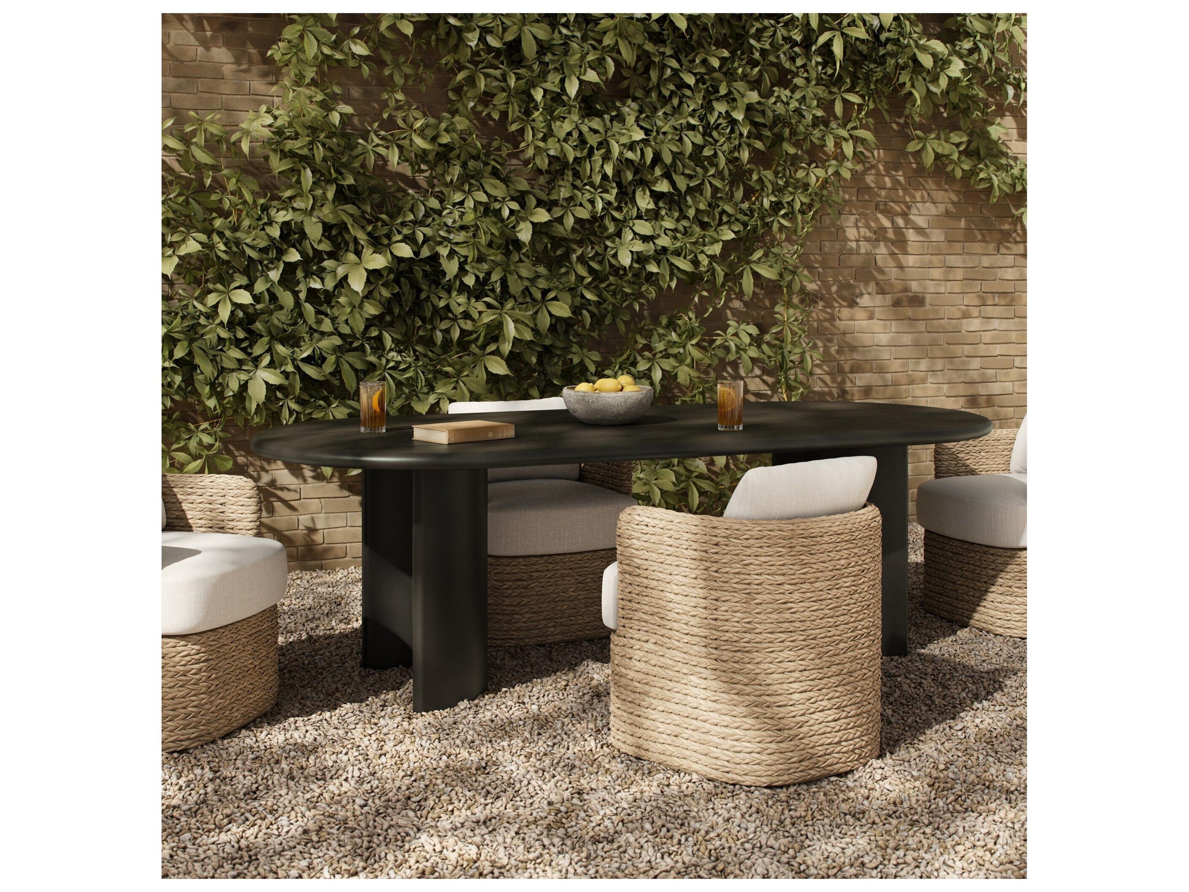 Four Hands Outdoor Paden Outdoor Metal Dining Table-94" - Bronze