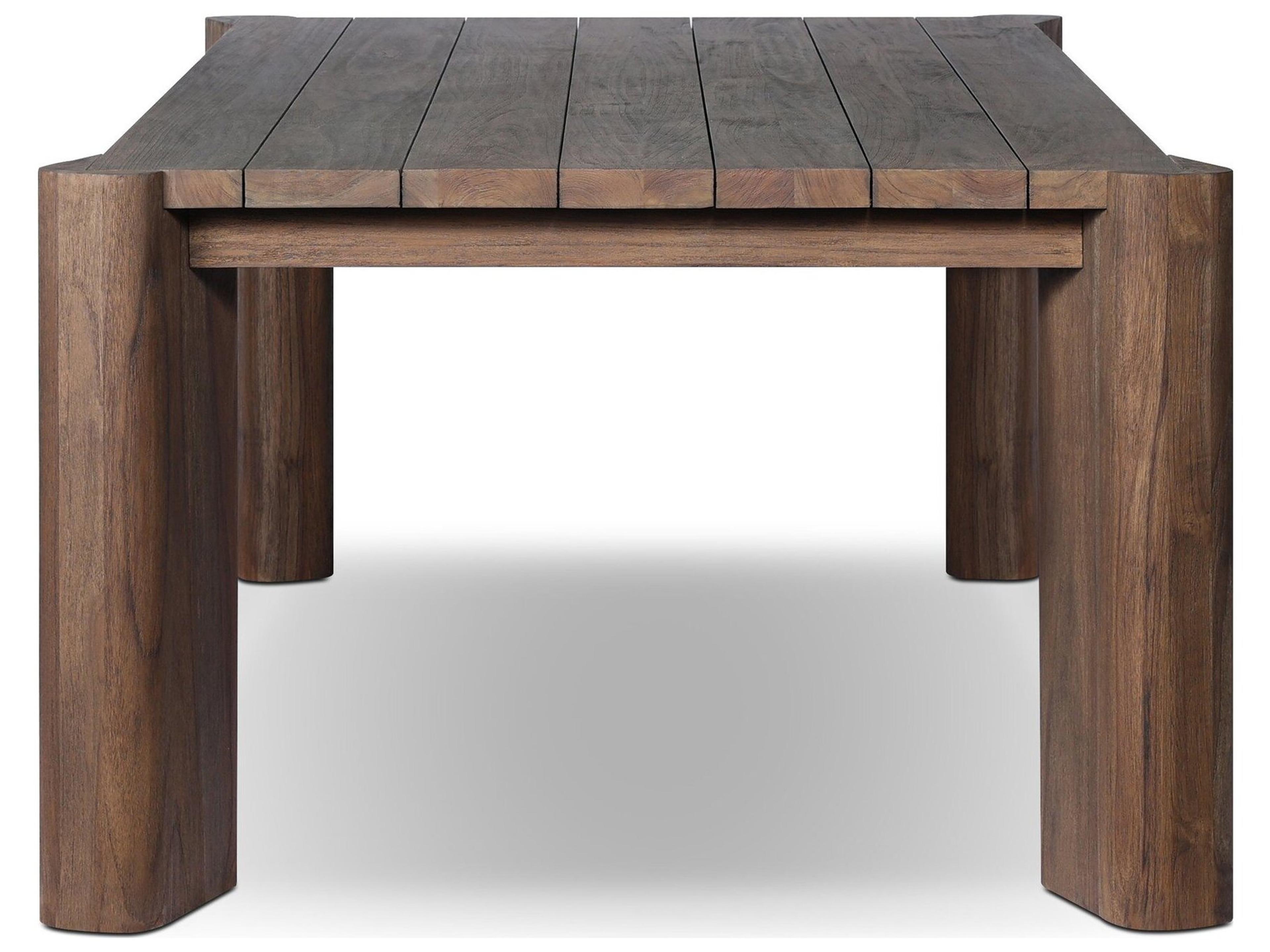 Four Hands Outdoor Soho Outdoor Dining Table - Stained Saddle Brown
