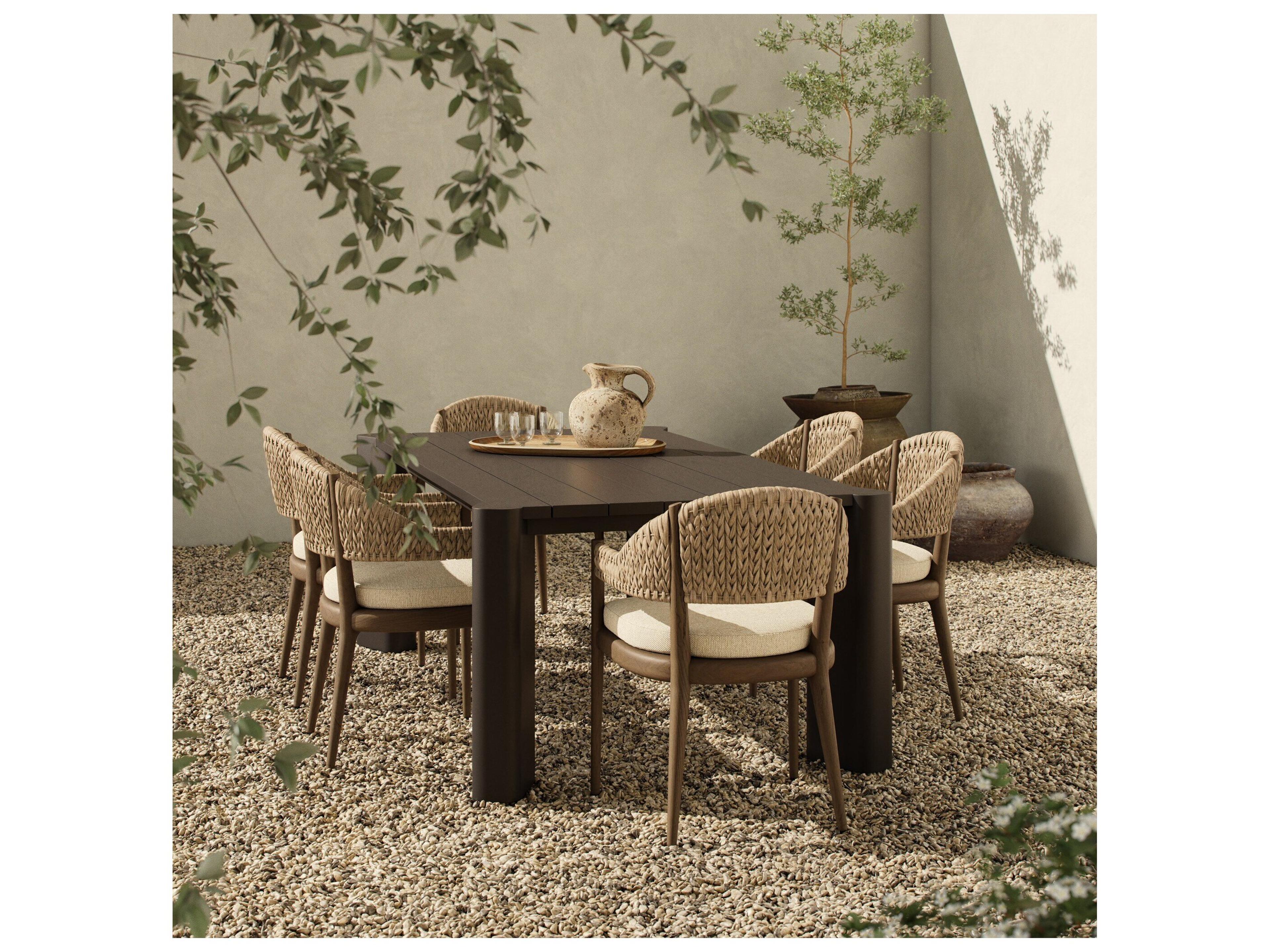 Four Hands Outdoor Soho Outdoor Metal Dining Table 86" - Bronze