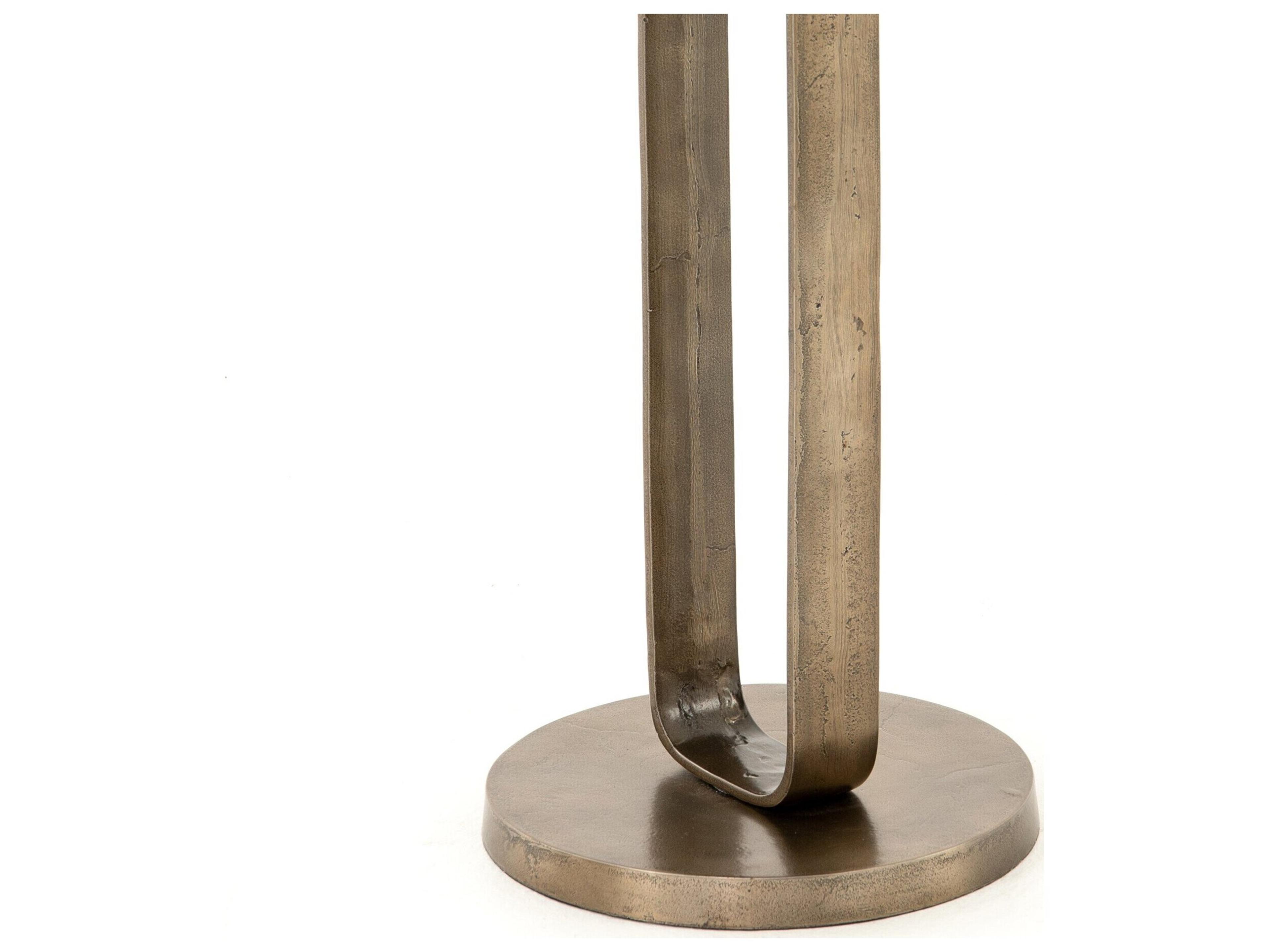 Four Hands Outdoor Marlow Aged Bronze Aluminum Round End Table