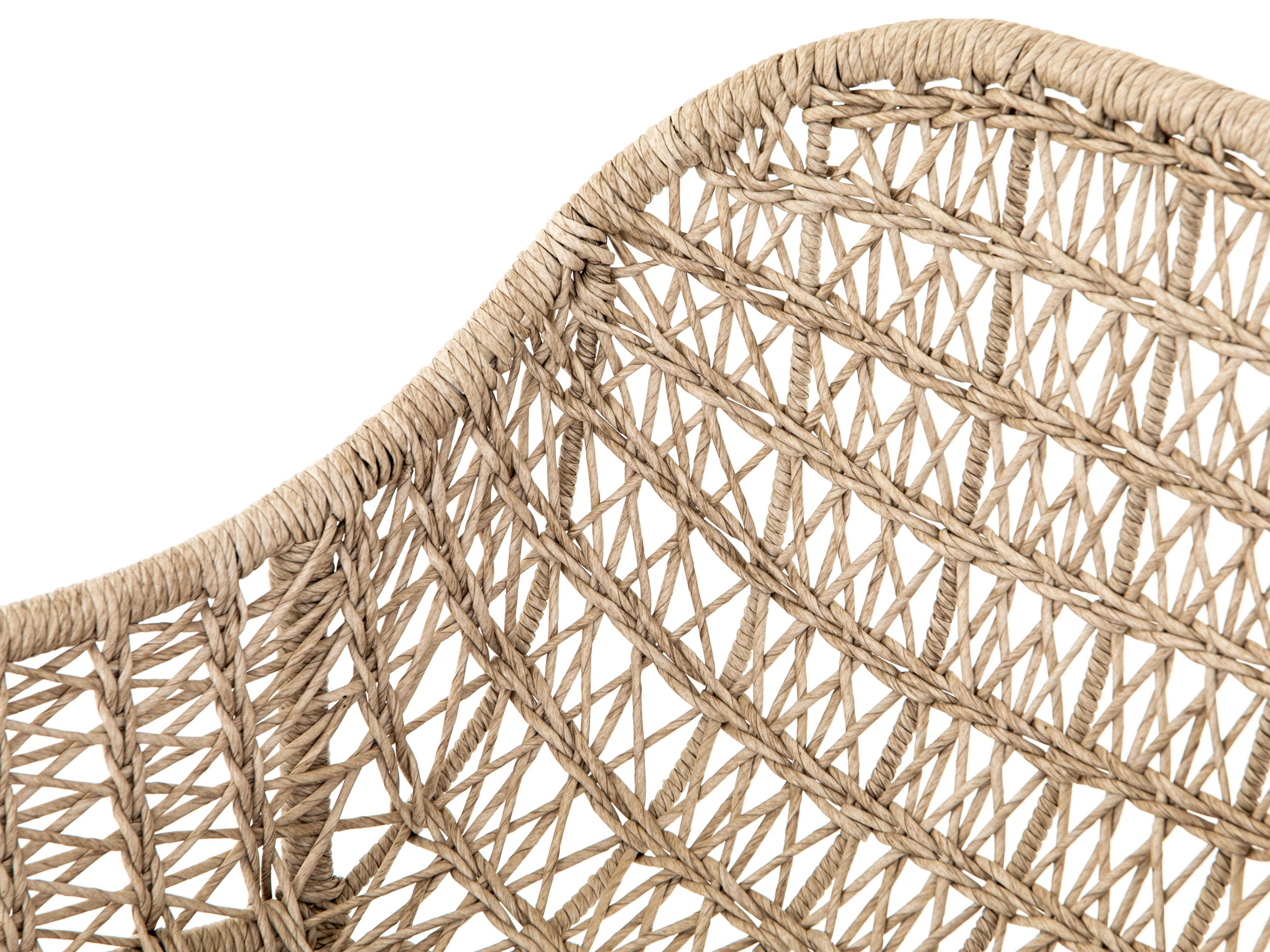 Luxecor Globetrotter Outdoor Bronze / Vintage White Wrought Iron Wicker Lounge Chair