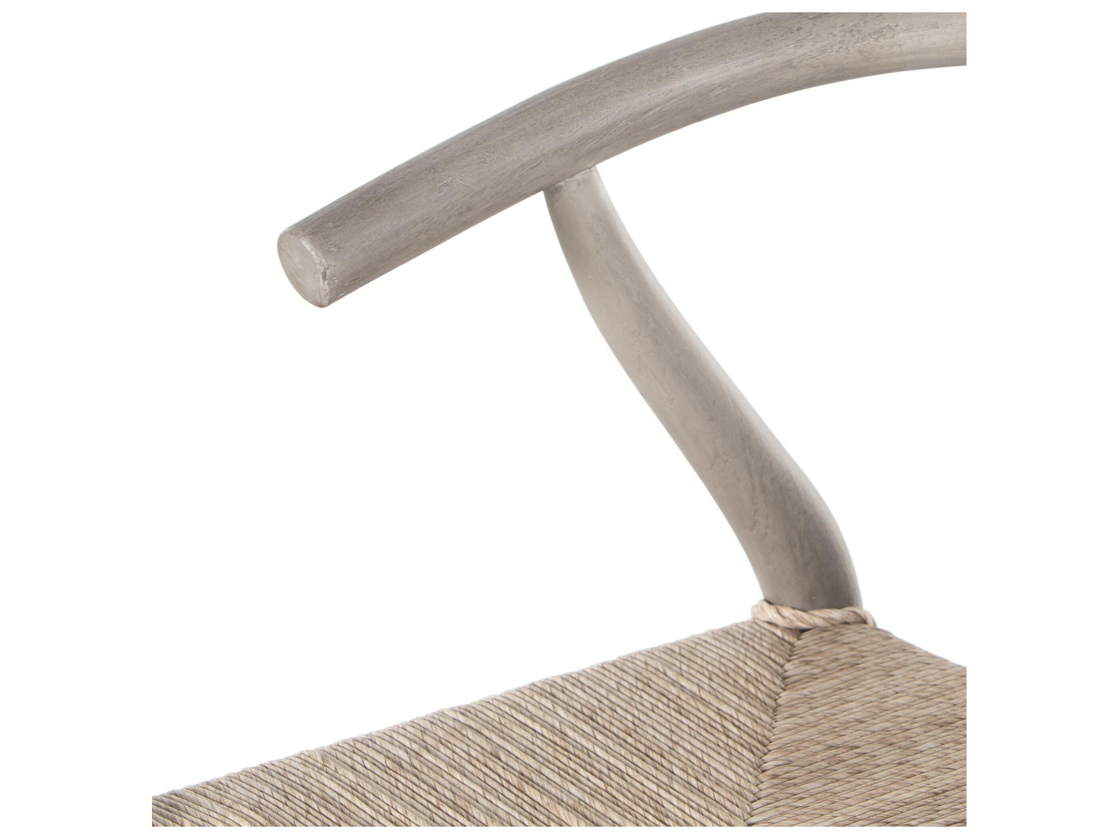 Four Hands Outdoor Grass Roots Vintage White Vintage White Teak Bar Stool