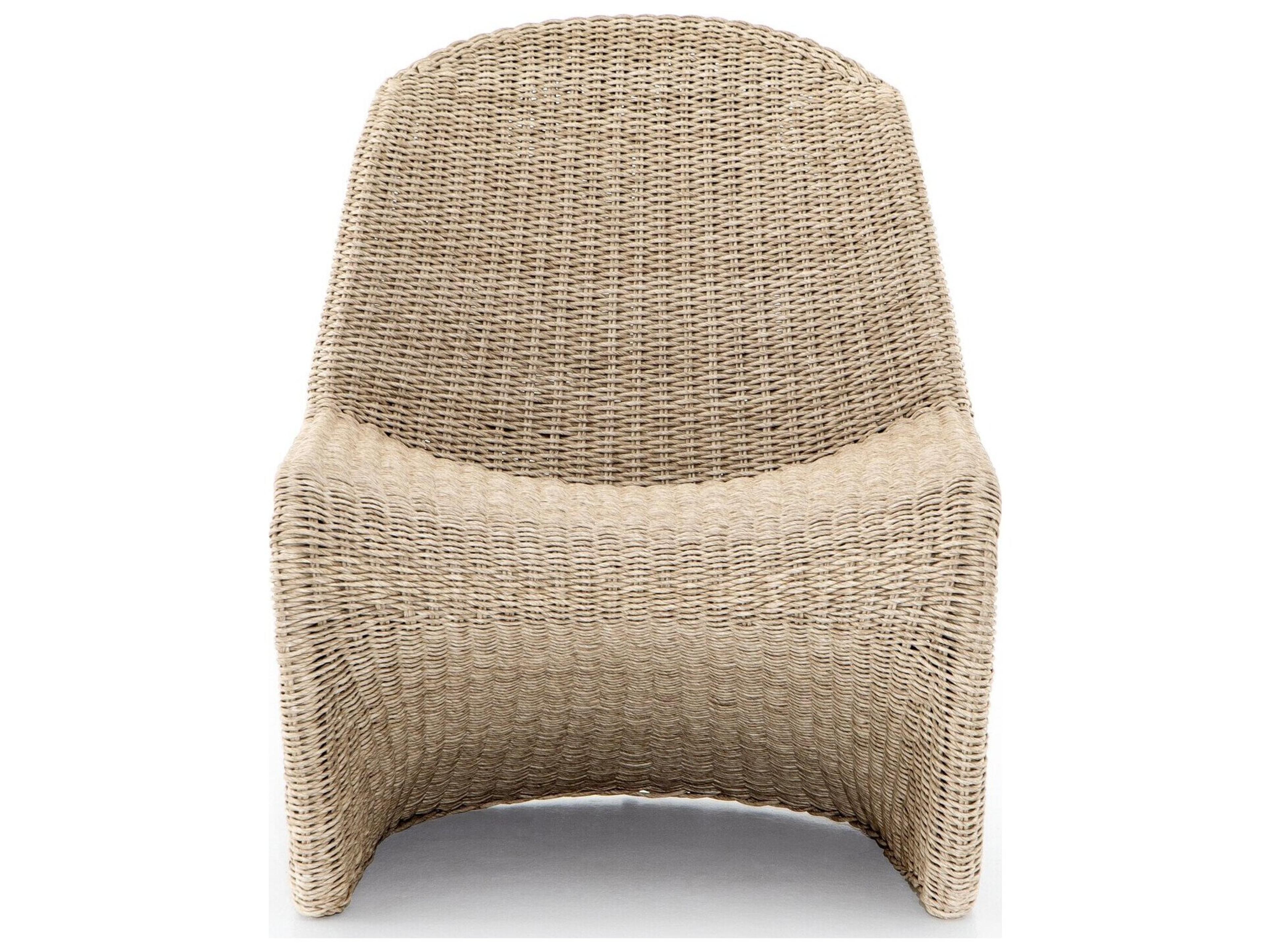 Four Hands Outdoor Grass Roots Vintage White Lounge Chair