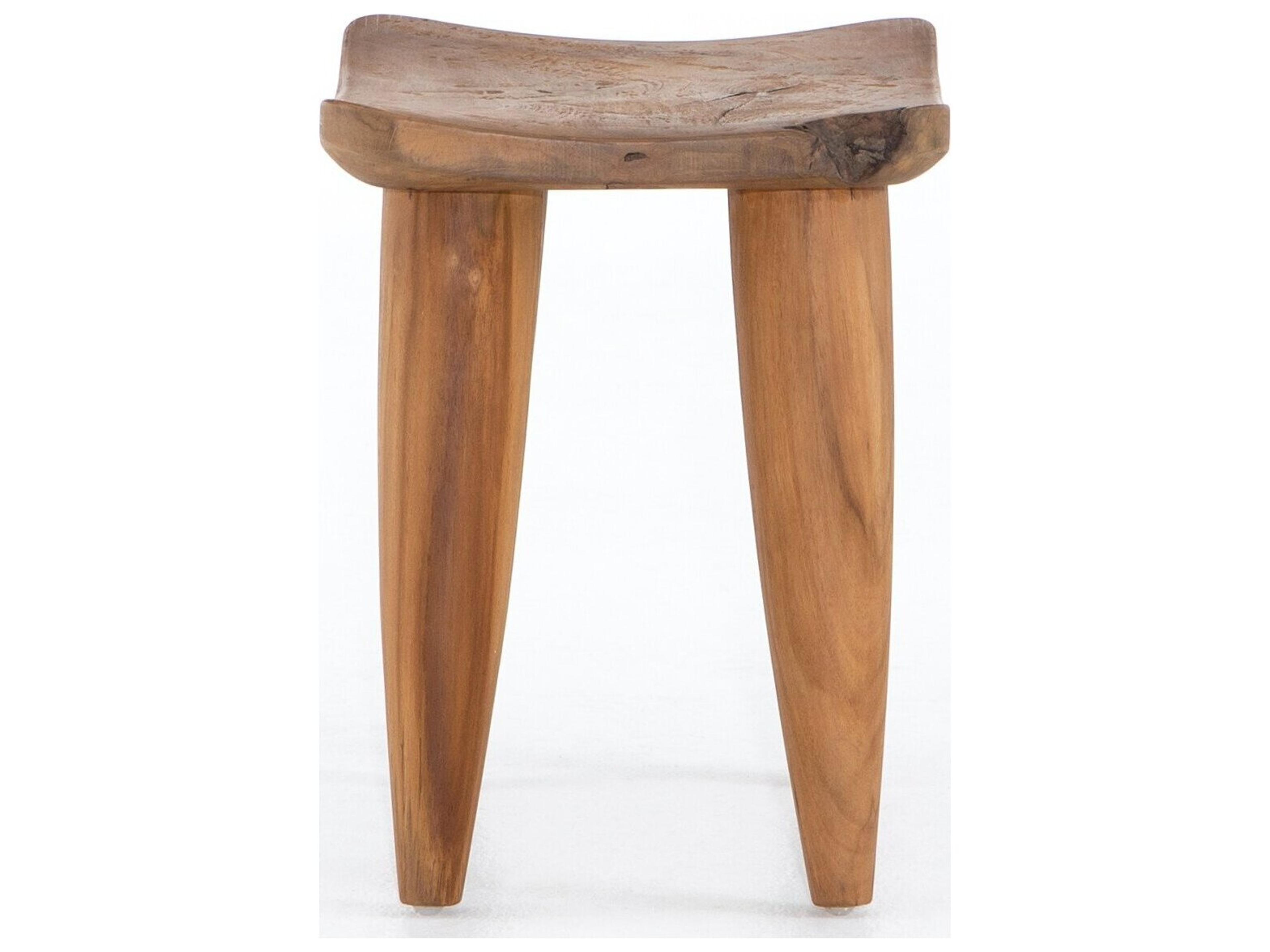 Four Hands Outdoor Grass Roots Aged Natural Outdoor Stool