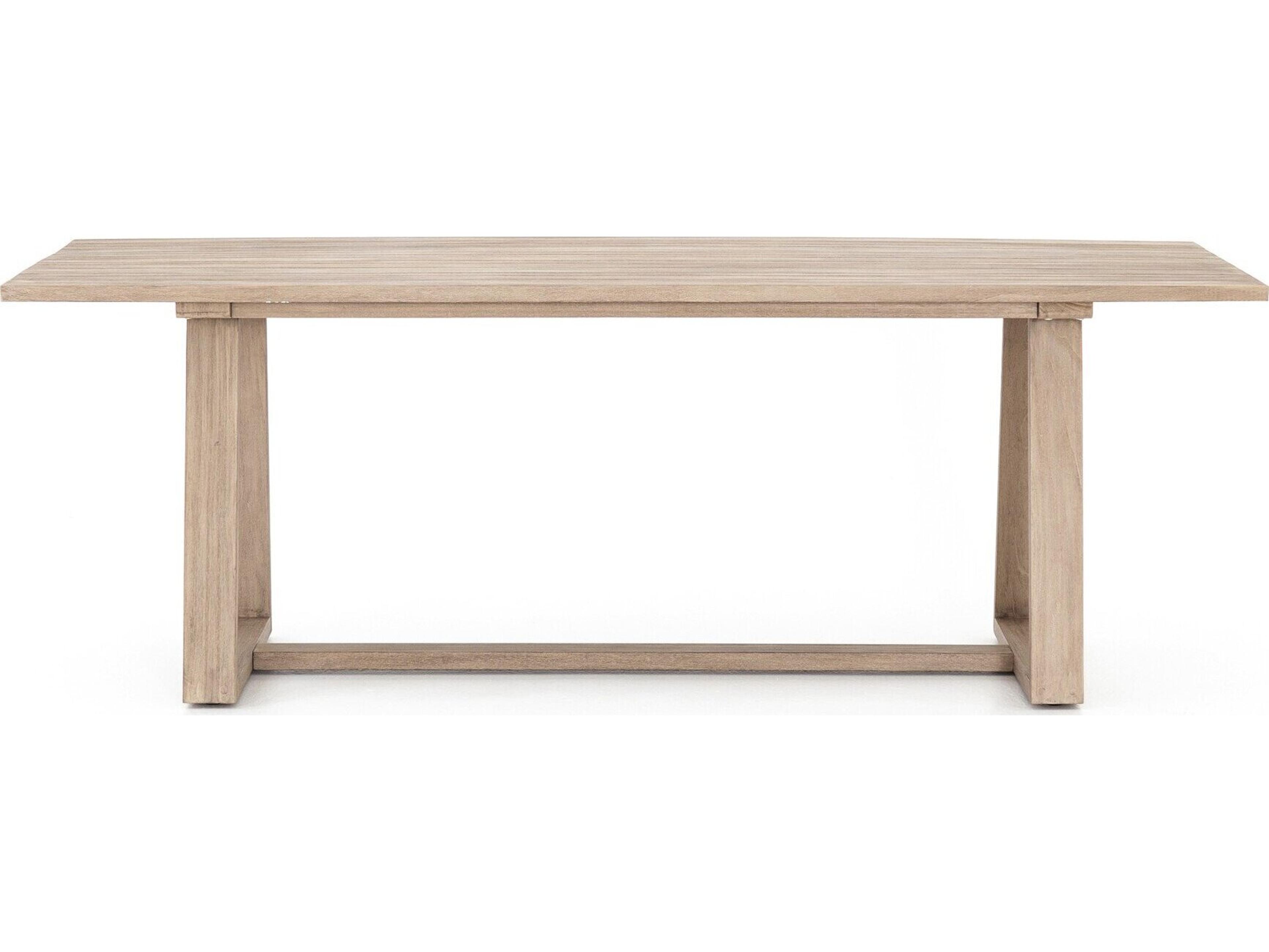 Luxecor Globetrotter Outdoor Washed Brown Teak Rectangular Dining Table