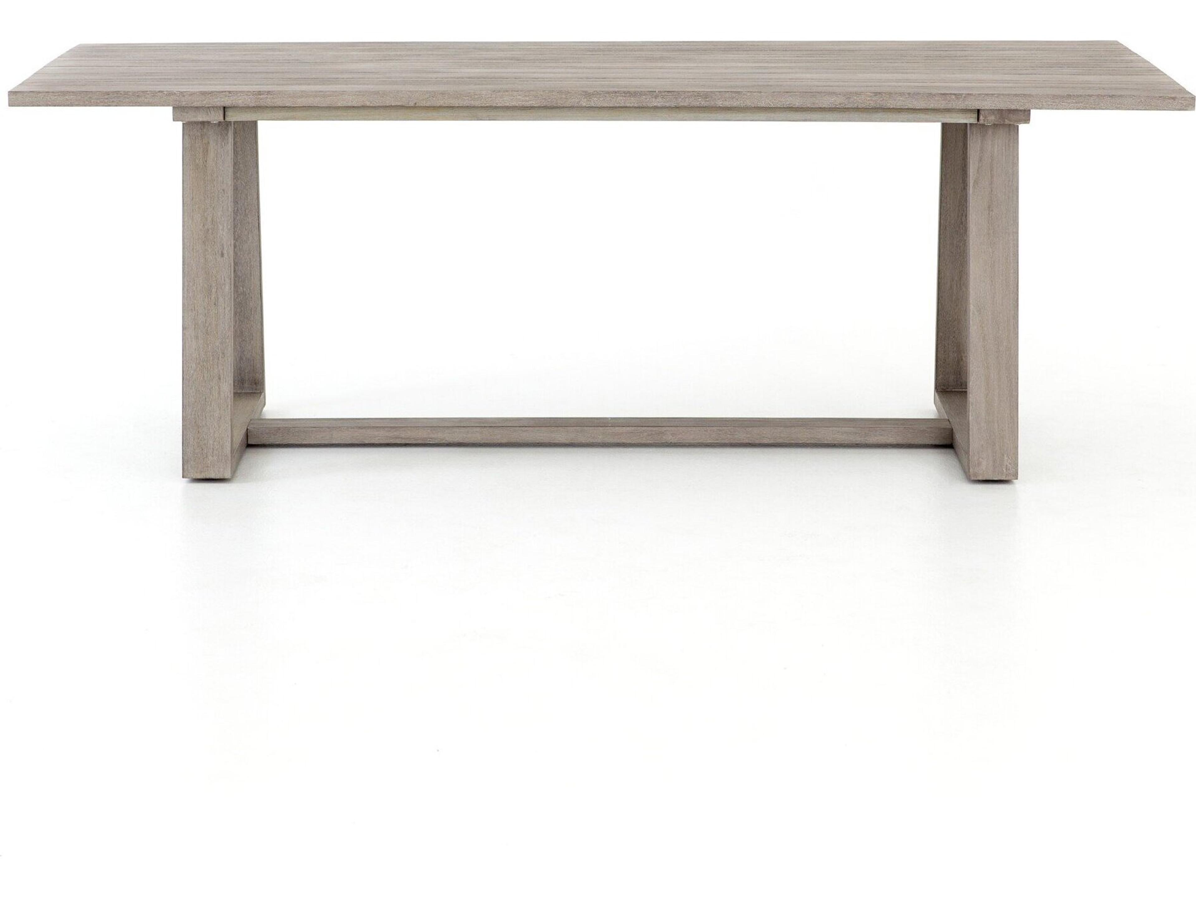 Luxecor Globetrotter Outdoor Weathered Grey Teak Rectangular Dining Table