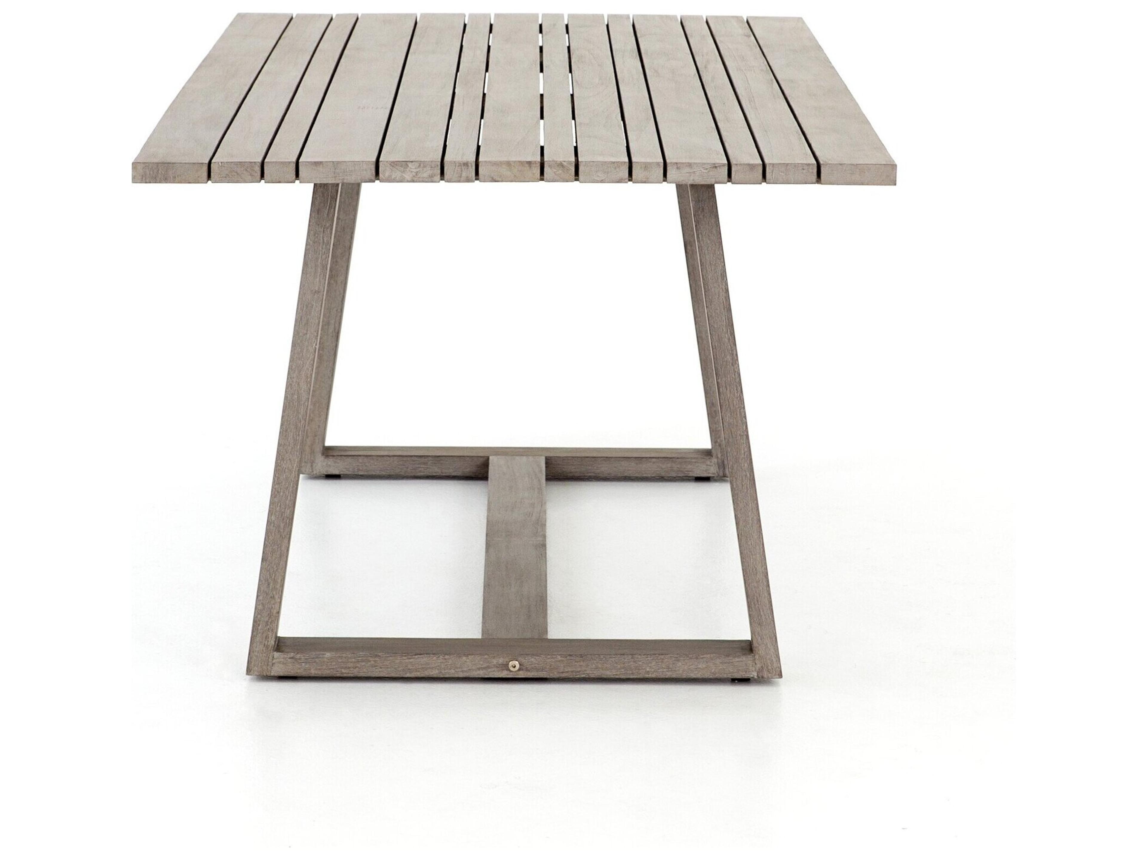 Luxecor Globetrotter Outdoor Weathered Grey Teak Rectangular Dining Table