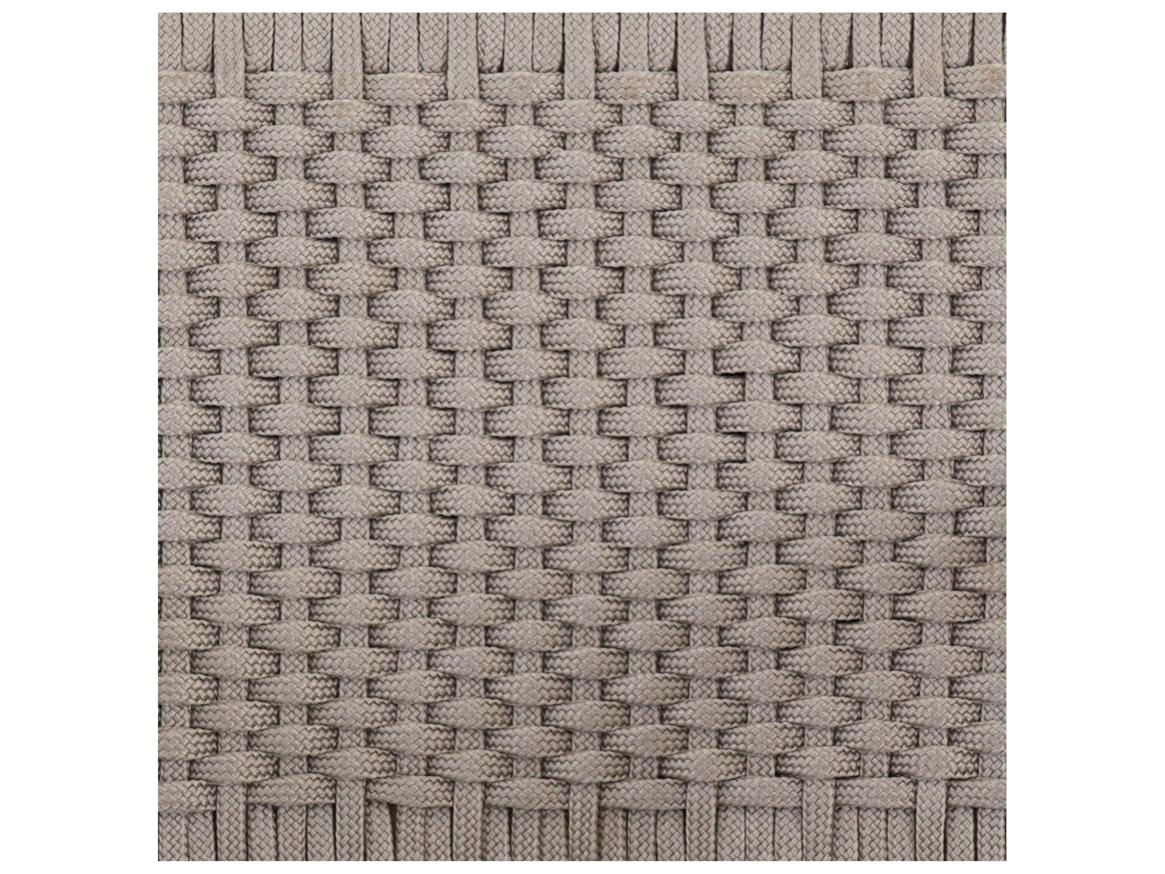 Four Hands Outdoor Solano Thick Grey Rope / Washed Brown Teak Strap Lounge Chair