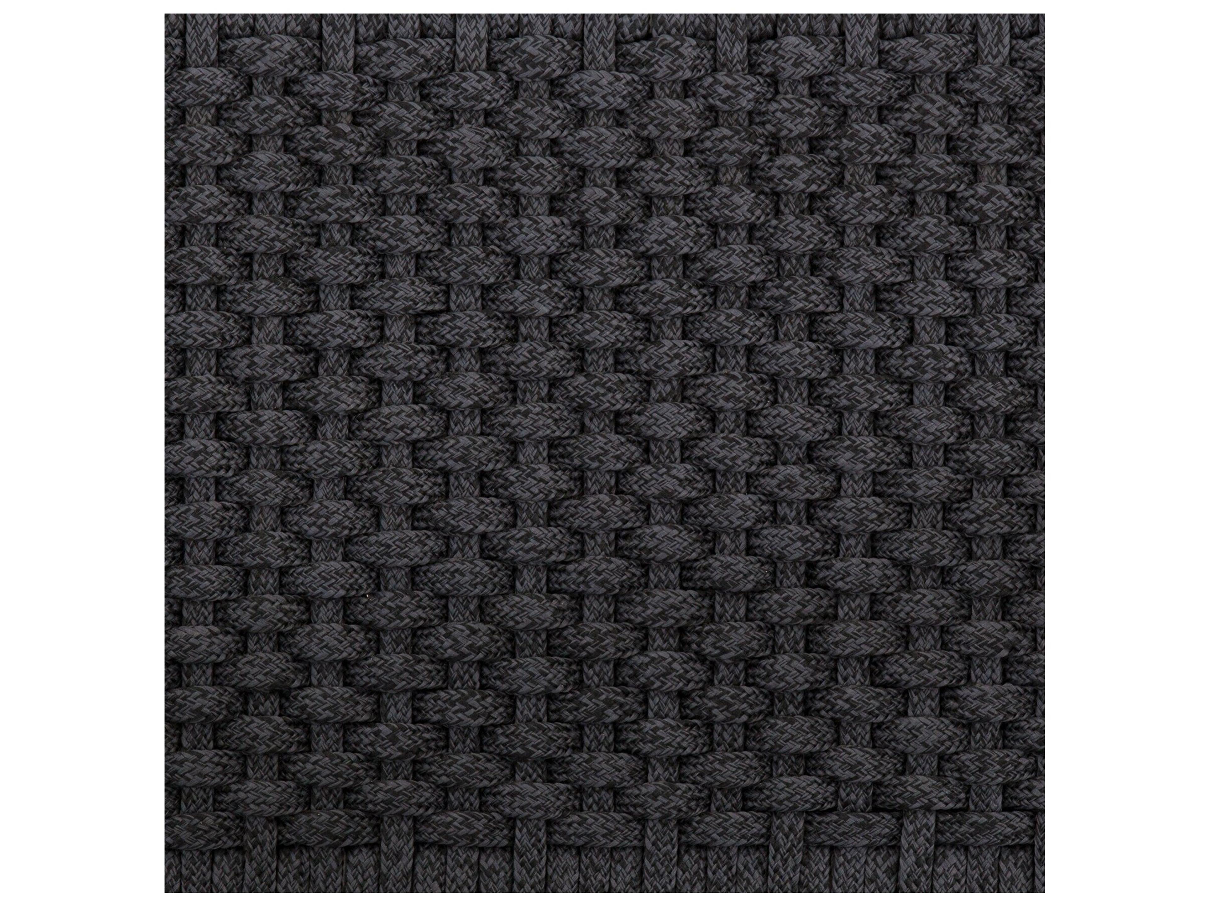 Four Hands Outdoor Solano Thick Dark Grey Rope / Weathered Teak Strap Lounge Chair