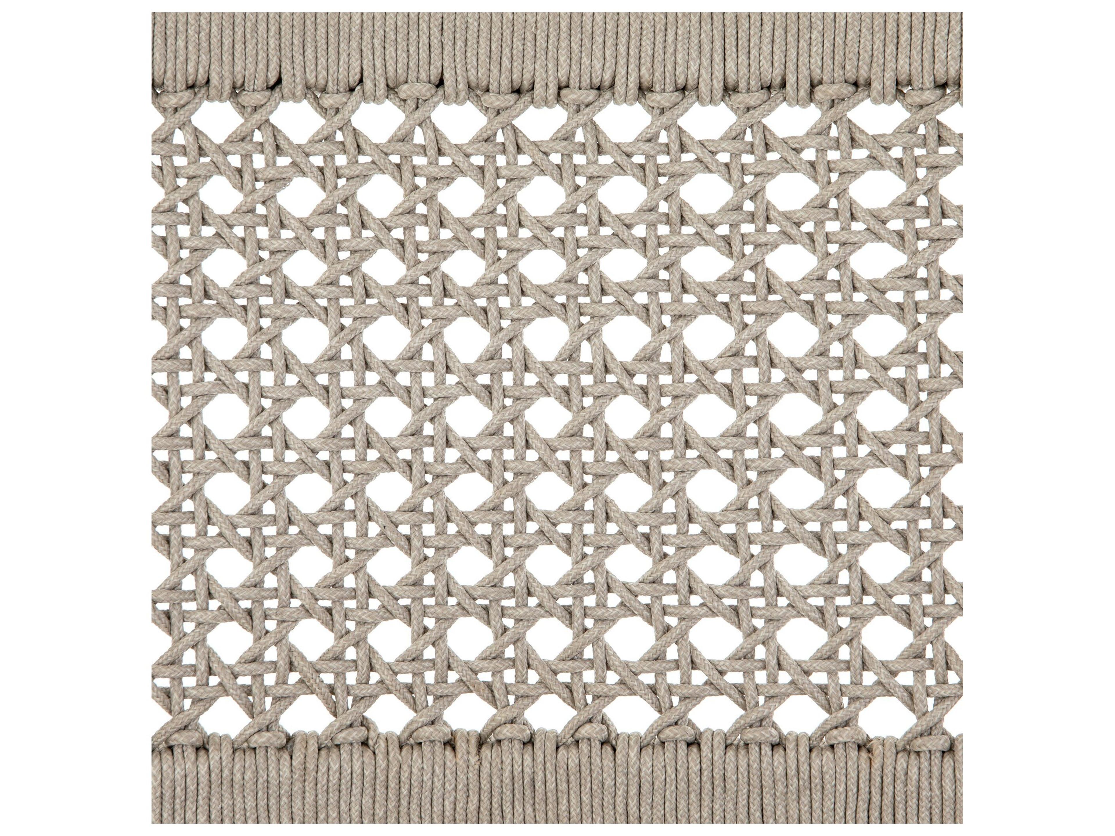 Four Hands Outdoor Solano Ivory Rope / Washed Brown Teak Dining Chair