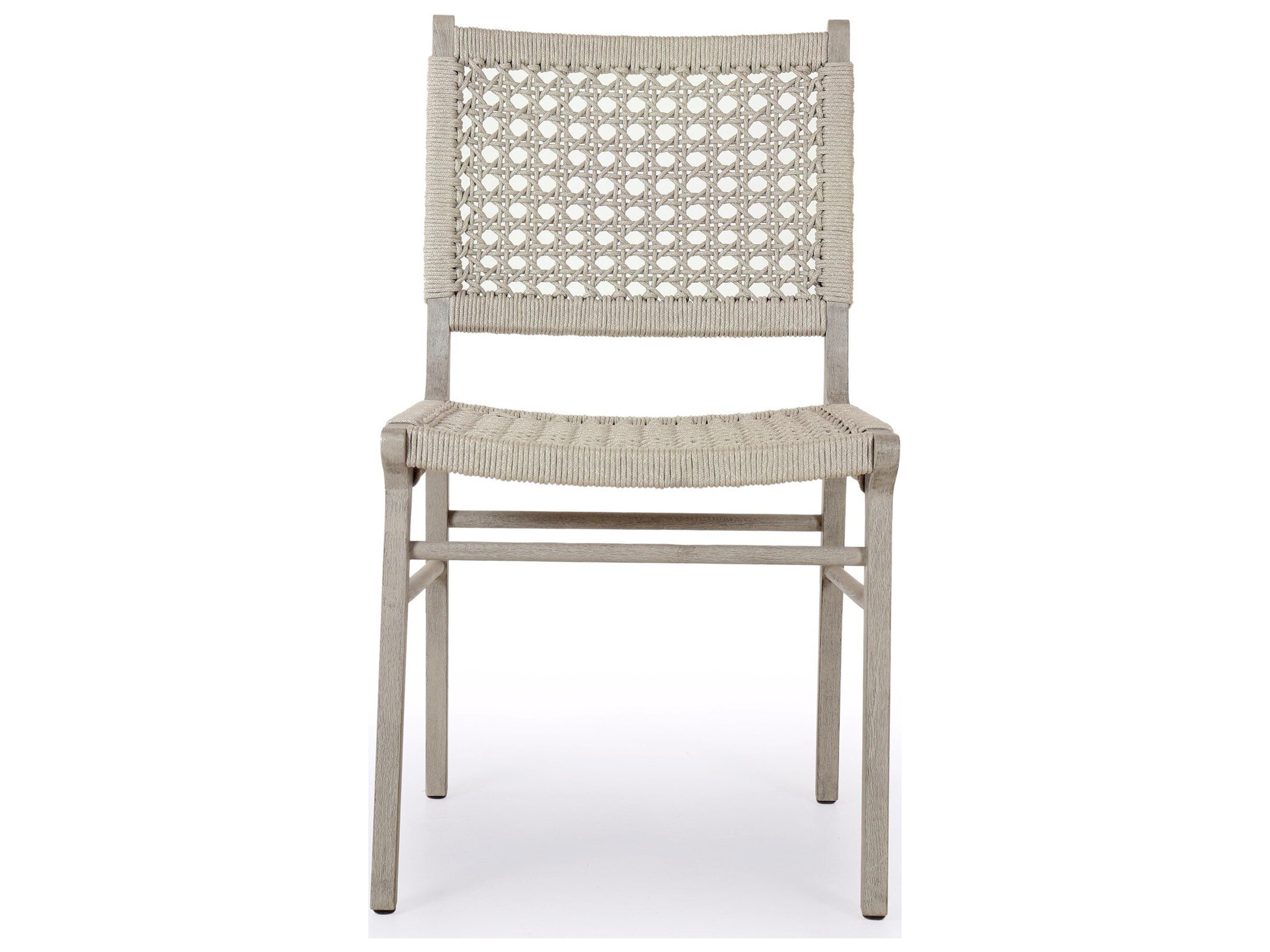 Solano Ivory Rope / Weathered Grey Teak Dining Chair