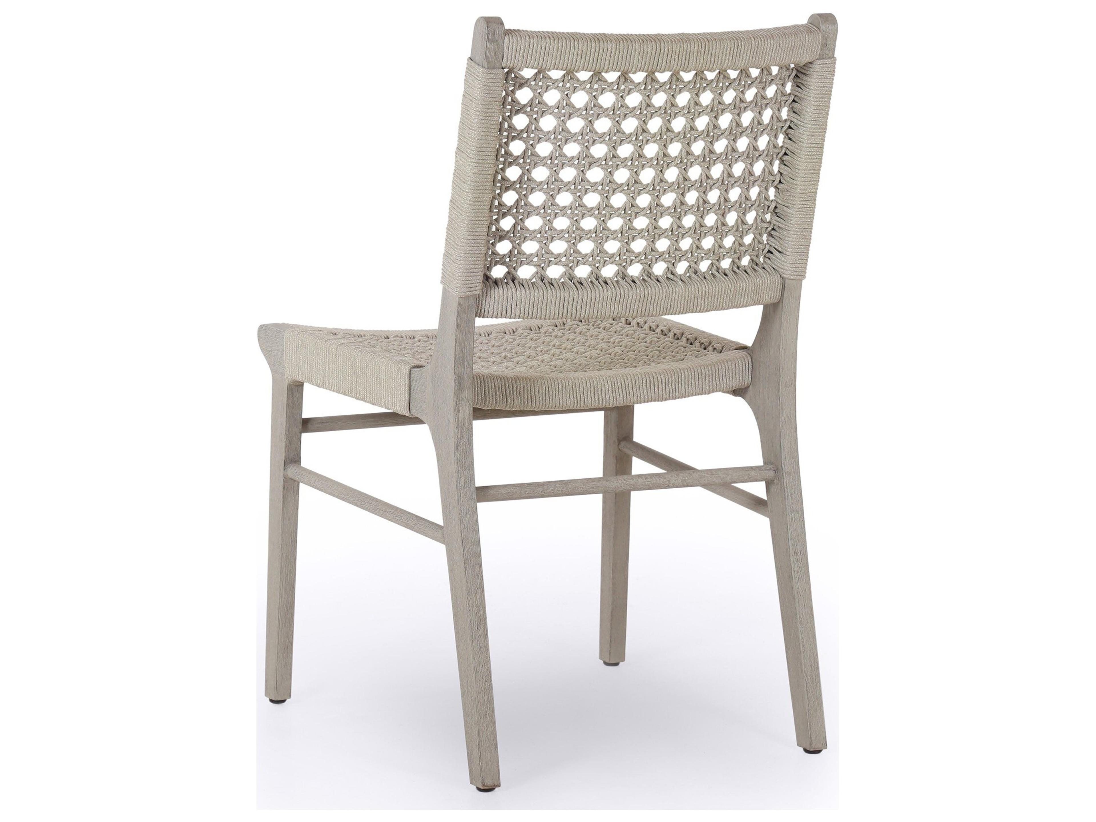 Luxecor Globetrotter Outdoor Ivory Rope / Weathered Grey Teak Dining Chair
