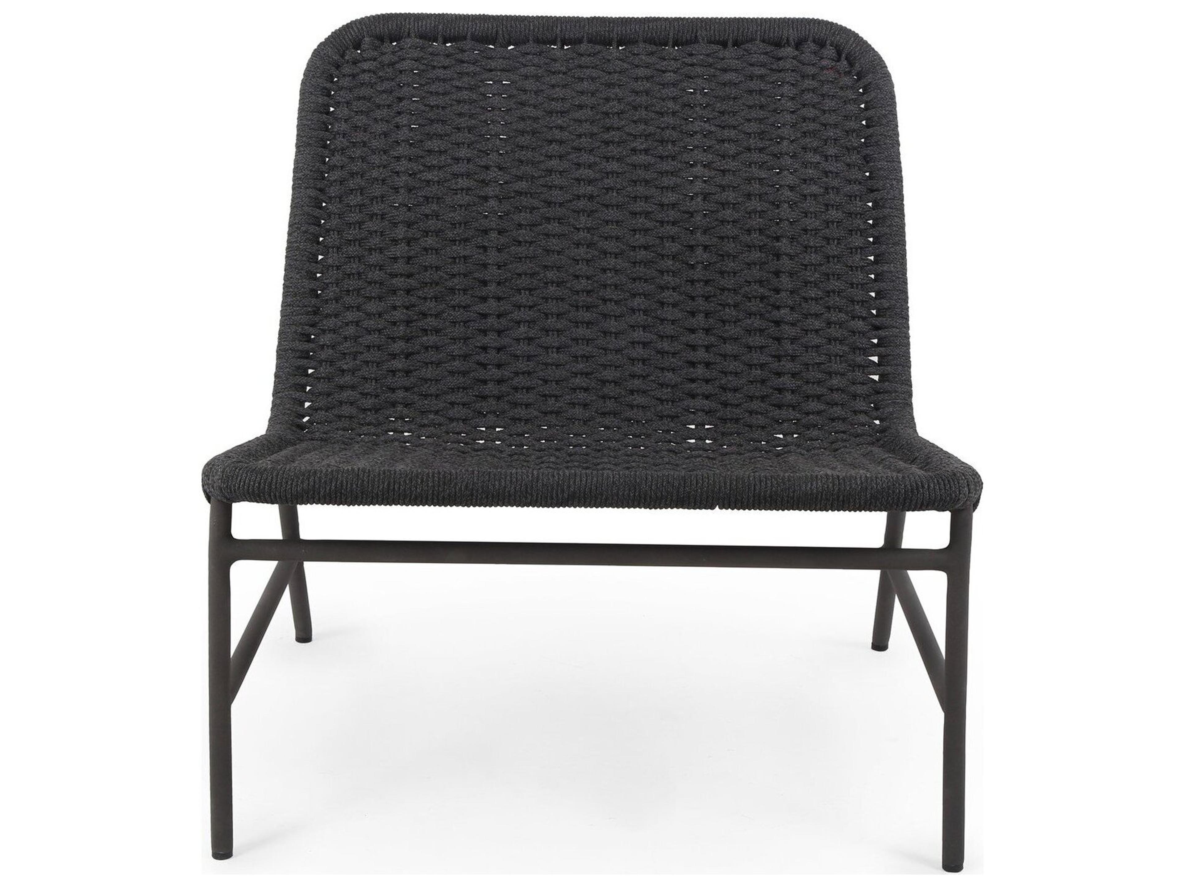 Four Hands Outdoor Solano Bronze / Dark Grey Rope Aluminum Strap Lounge Chair