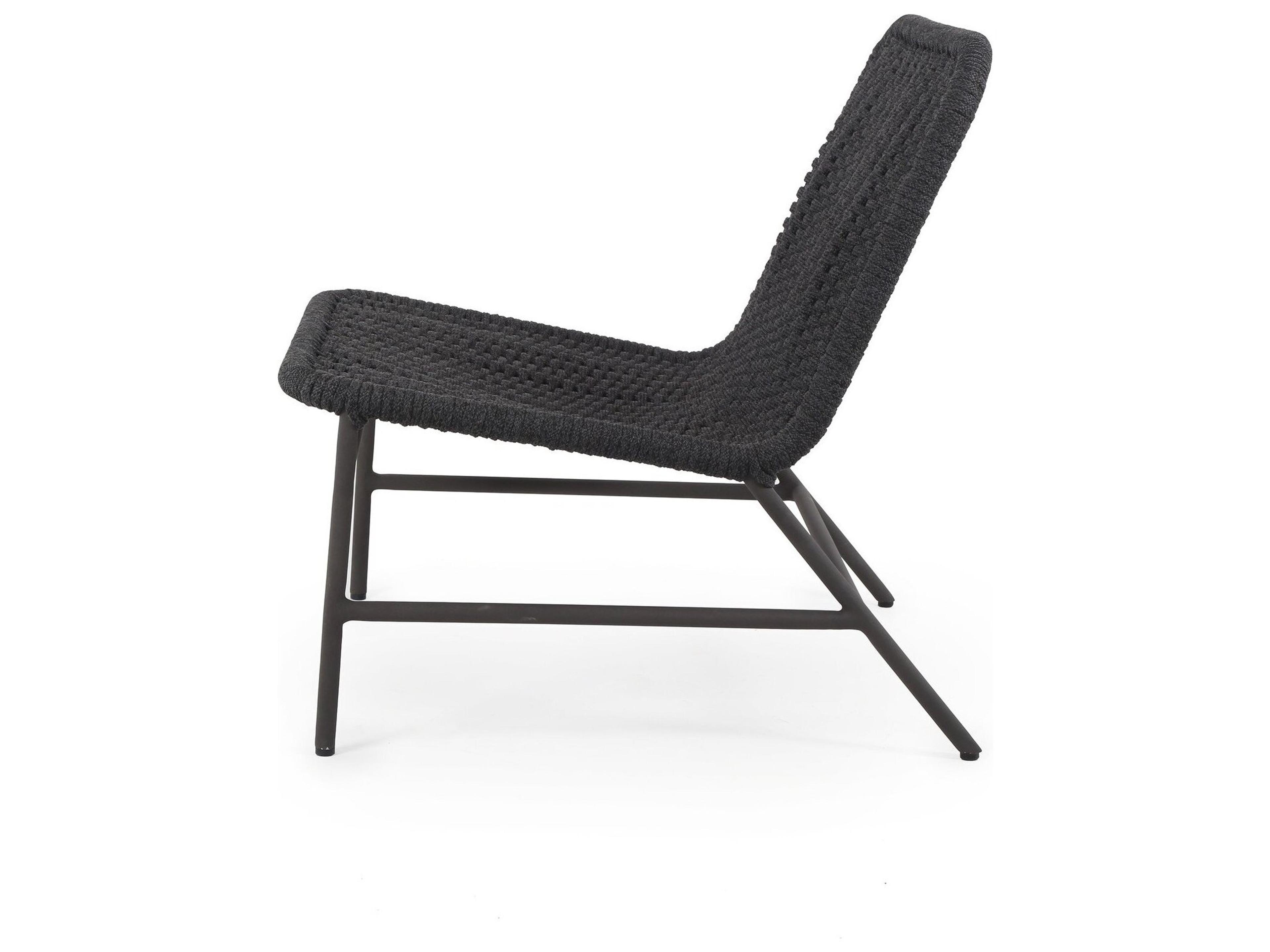 Four Hands Outdoor Solano Bronze / Dark Grey Rope Aluminum Strap Lounge Chair