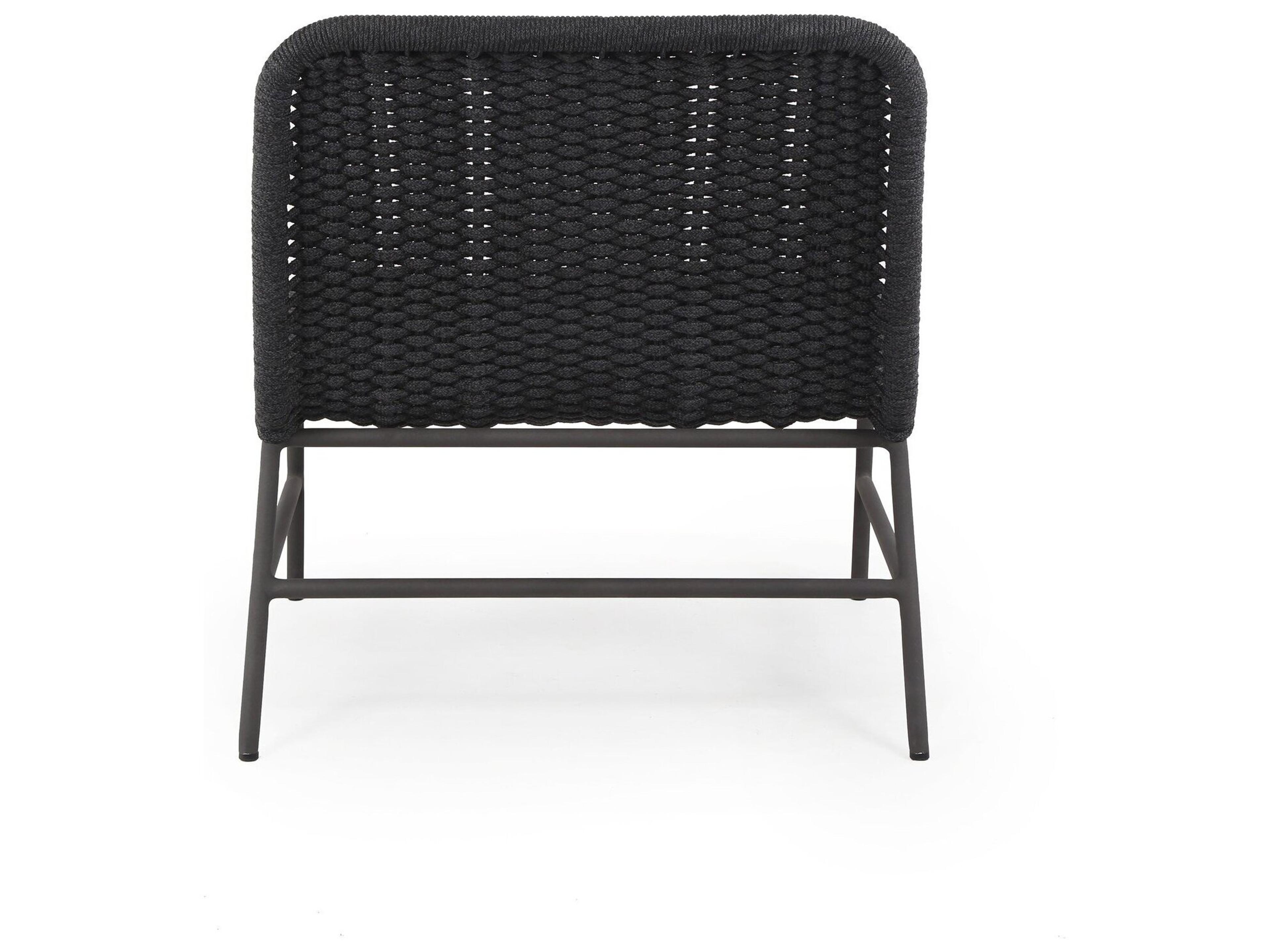 Four Hands Outdoor Solano Bronze / Dark Grey Rope Aluminum Strap Lounge Chair