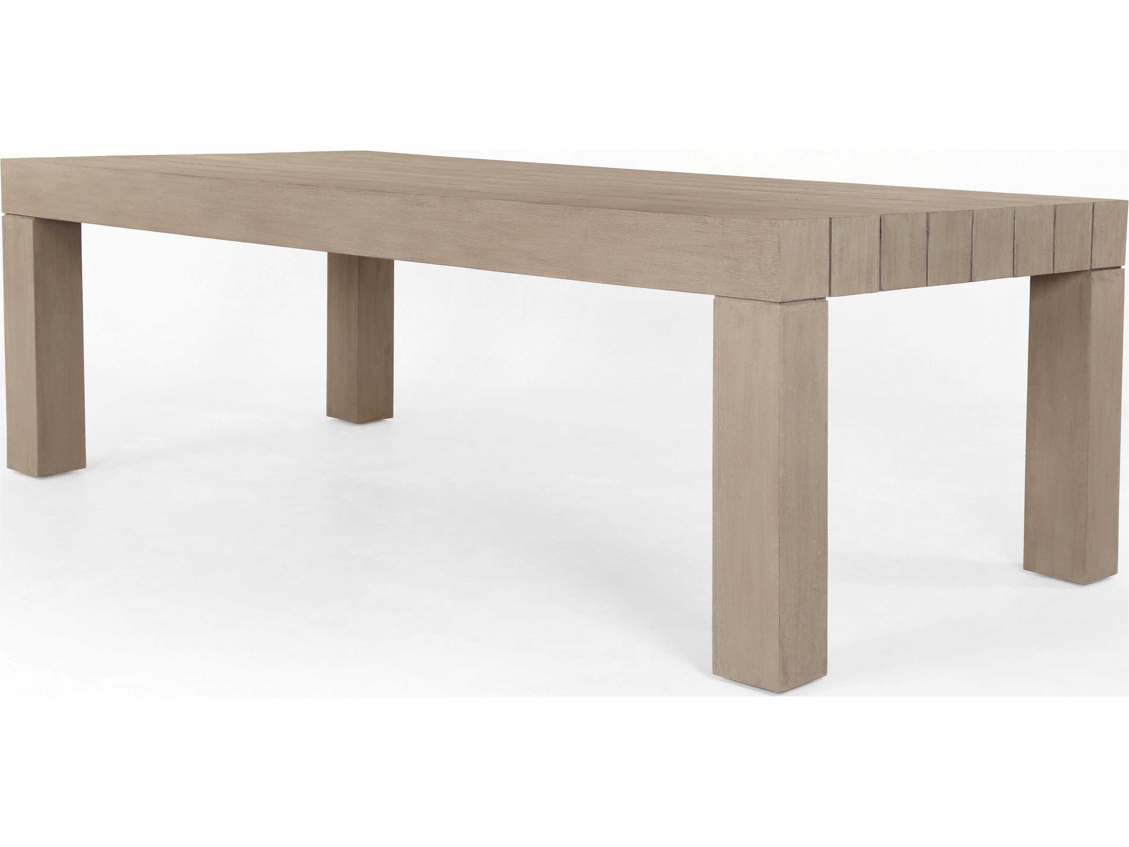 Globetrotter Outdoor Washed Brown Teak Rectangular Dining Table