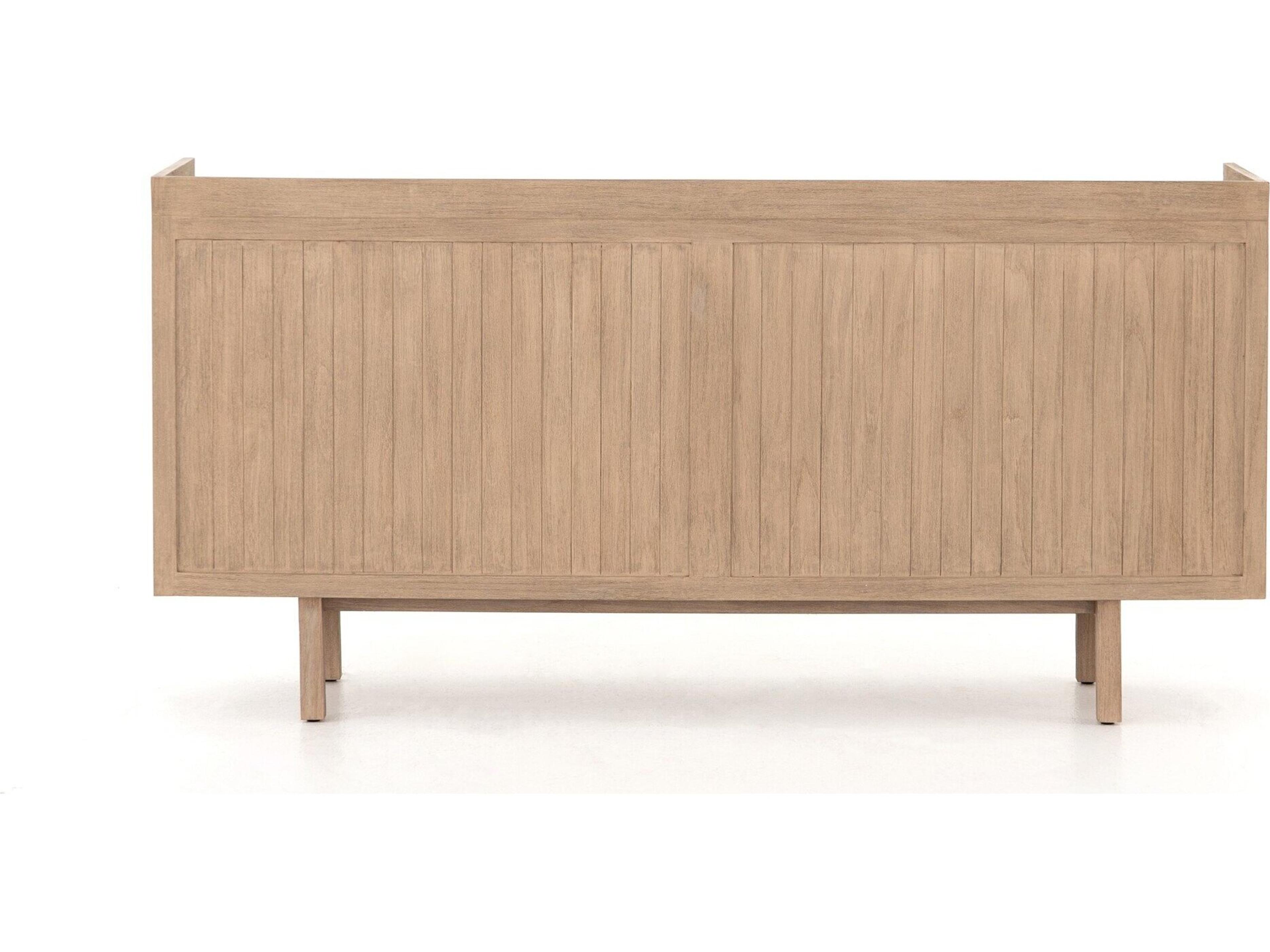 Four Hands Outdoor Solano Washed Brown Teak Rectangular Sideboard
