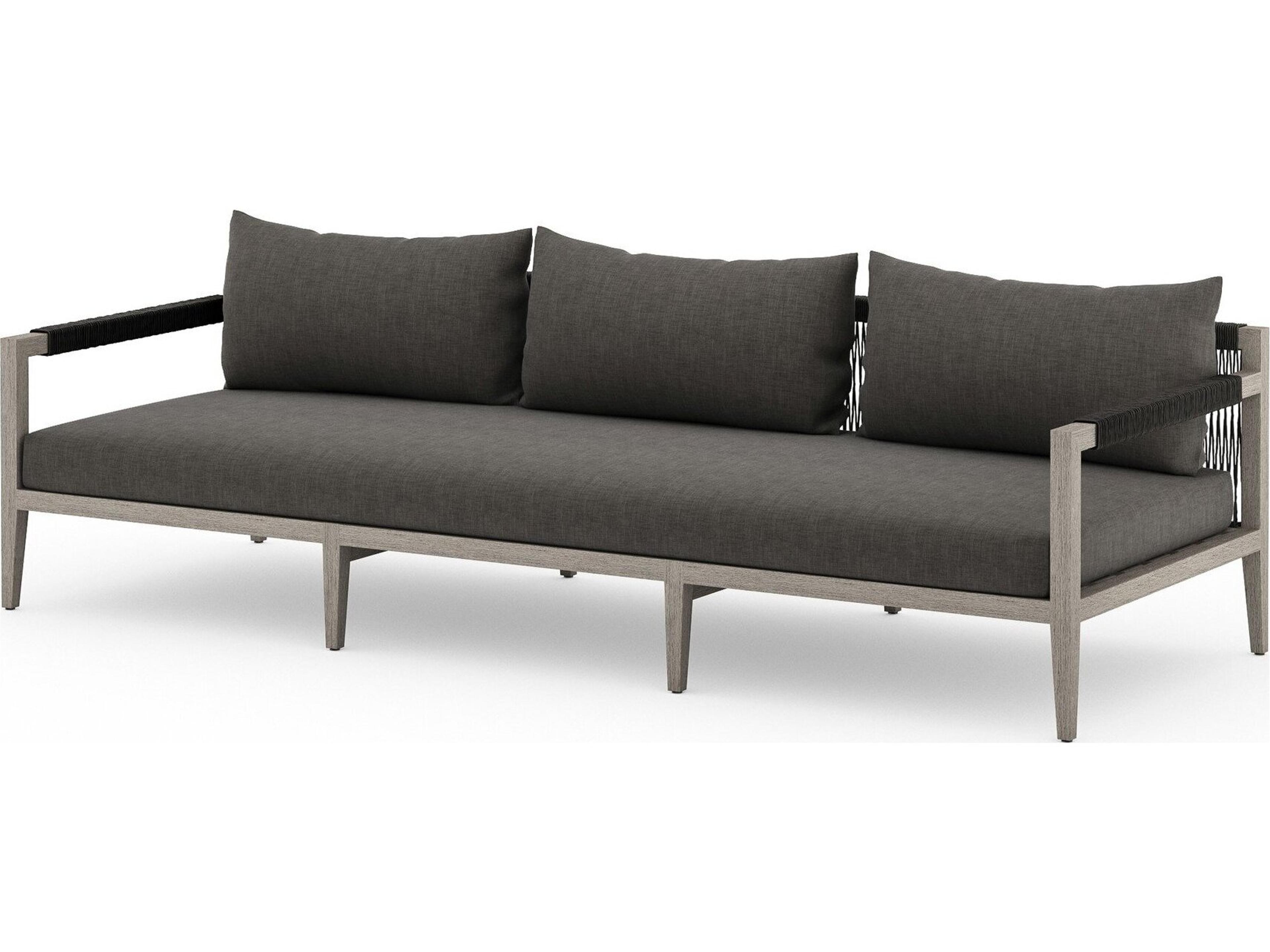 Grass Roots Leroy  Sofa-96-Brown/Stone Grey