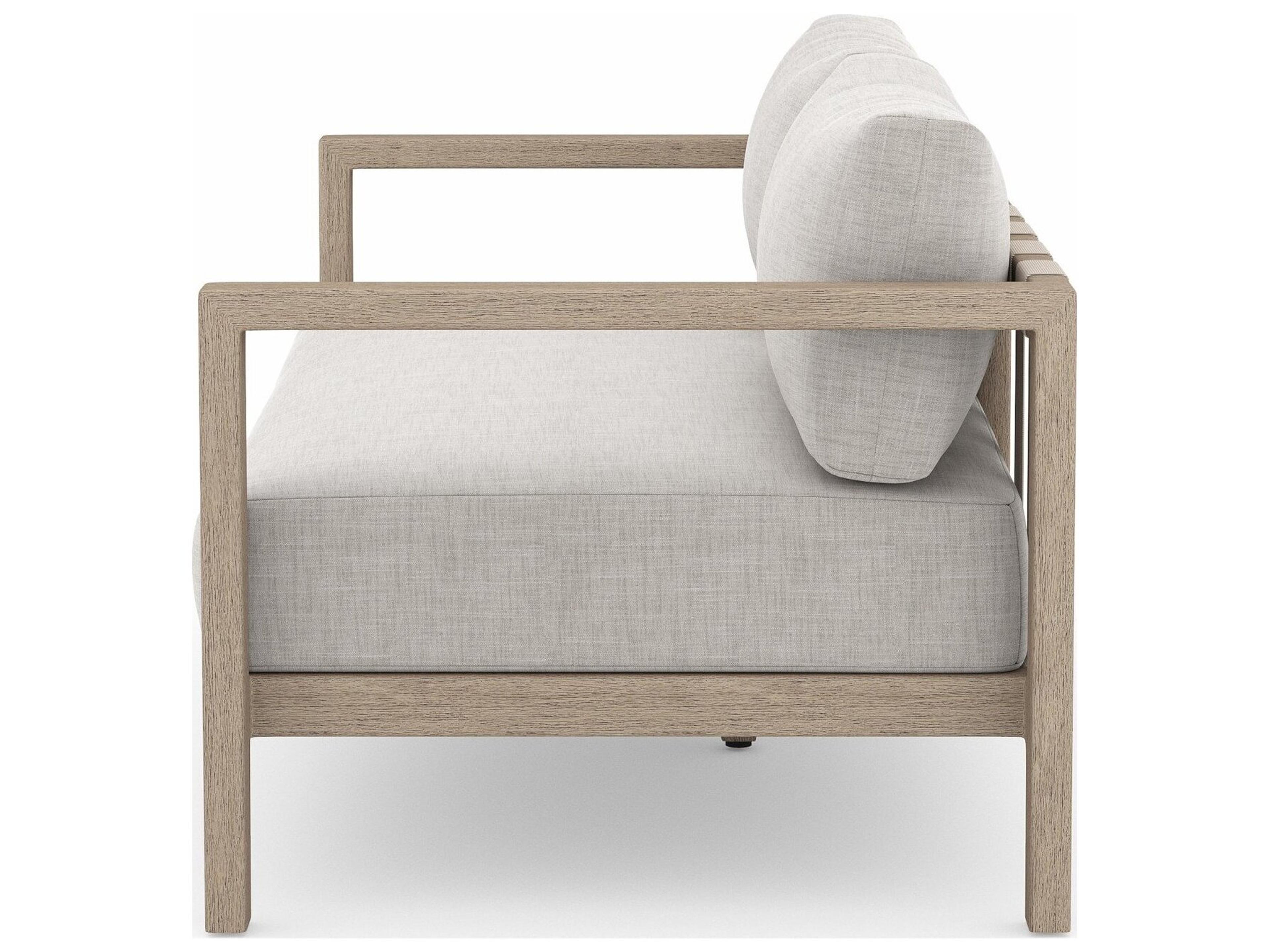 Four Hands Outdoor Solano Sherwood  Sofa-93-Grey/Stone Gre