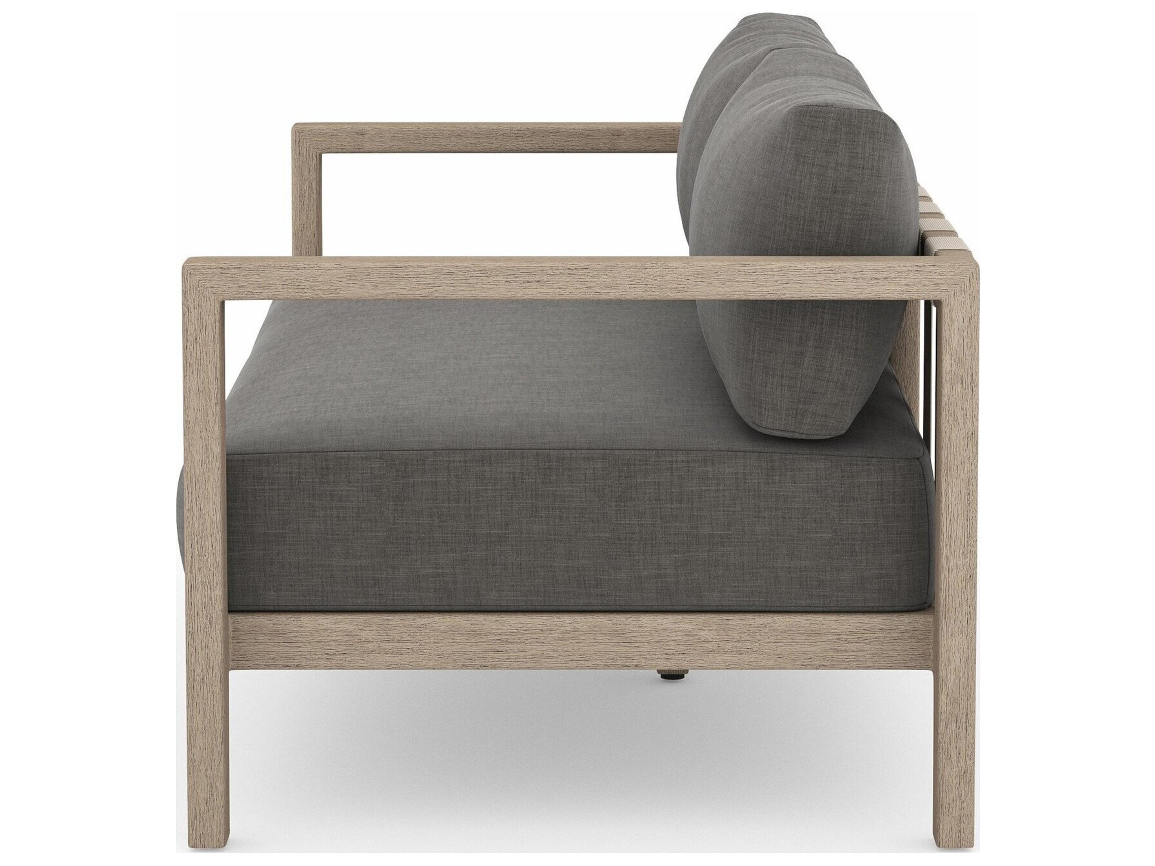 Four Hands Outdoor Solano Sherwood  Sofa-93-Grey/Charcoal