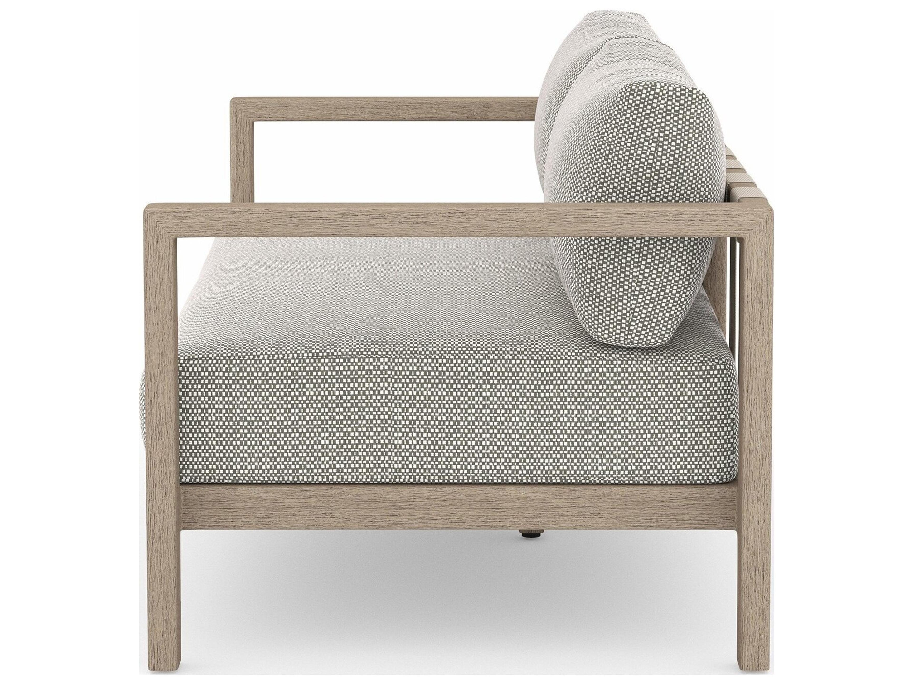 Four Hands Outdoor Solano Sherwood  Sofa-93-Brown/Stone Gr