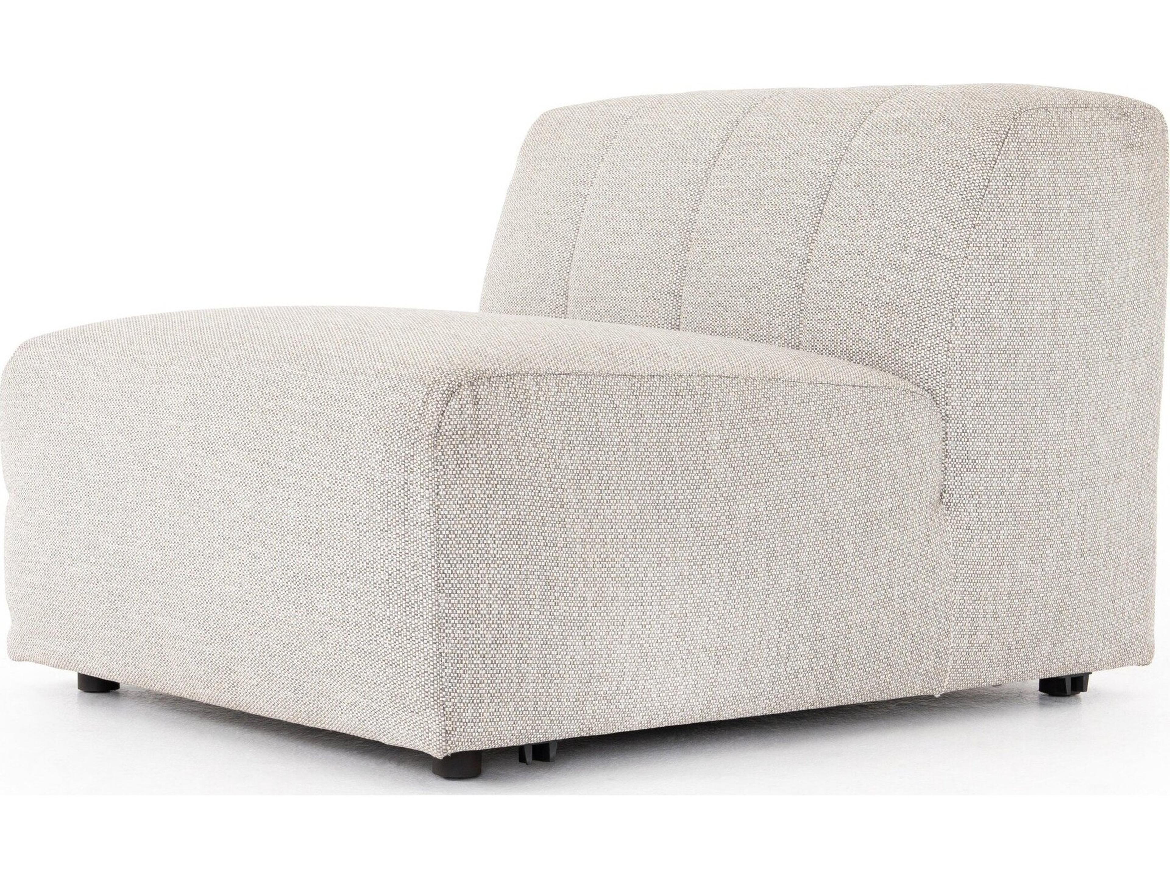 Luxecor Globetrotter Outdoor Faye Ash Cushion Armless Lounge Chair