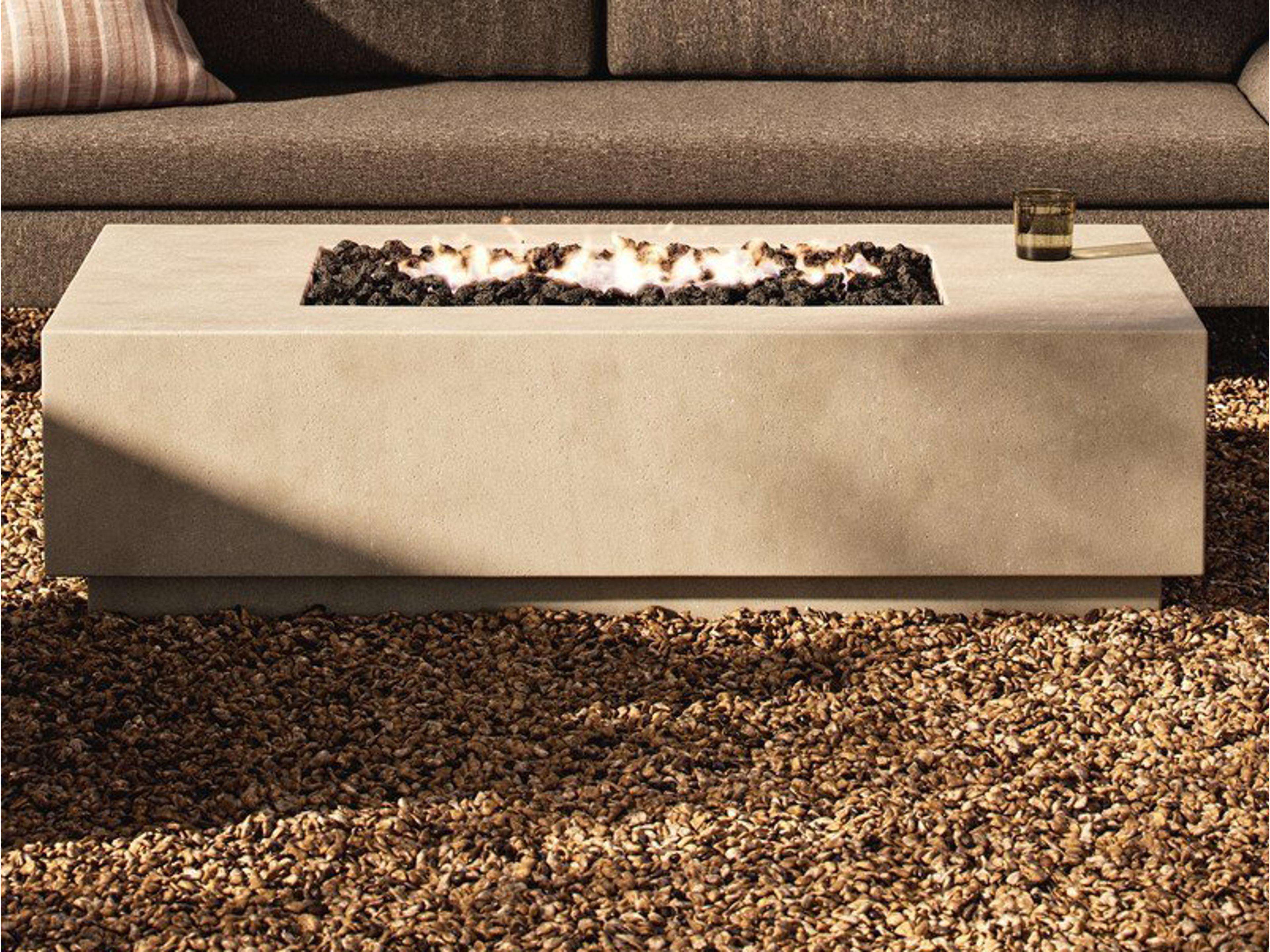 Four Hands Outdoor Solano Sonoma  Sofa-60-Brown/Charcoal