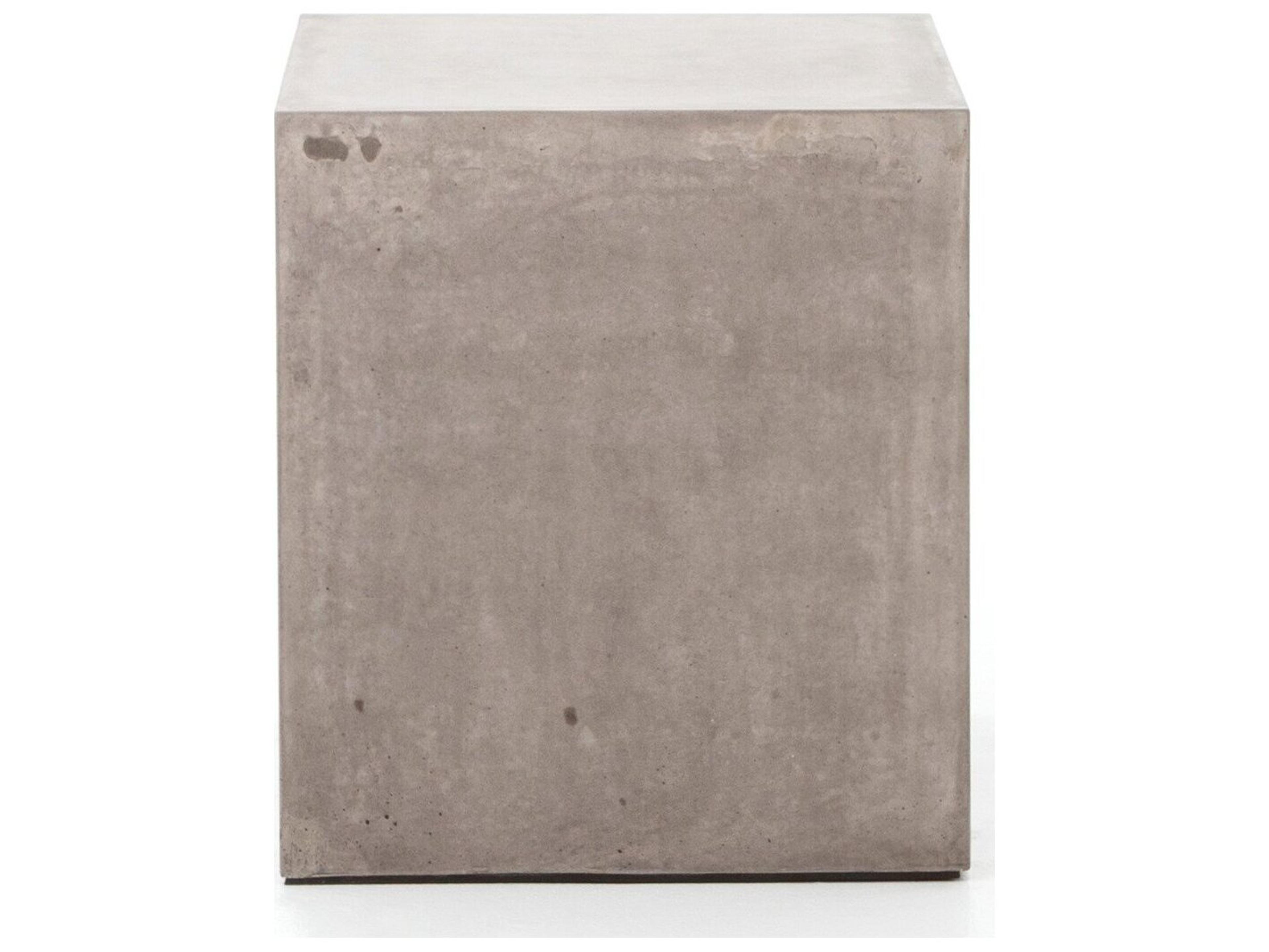 Luxecor Globetrotter Outdoor Grey Concrete Rectangular End Table