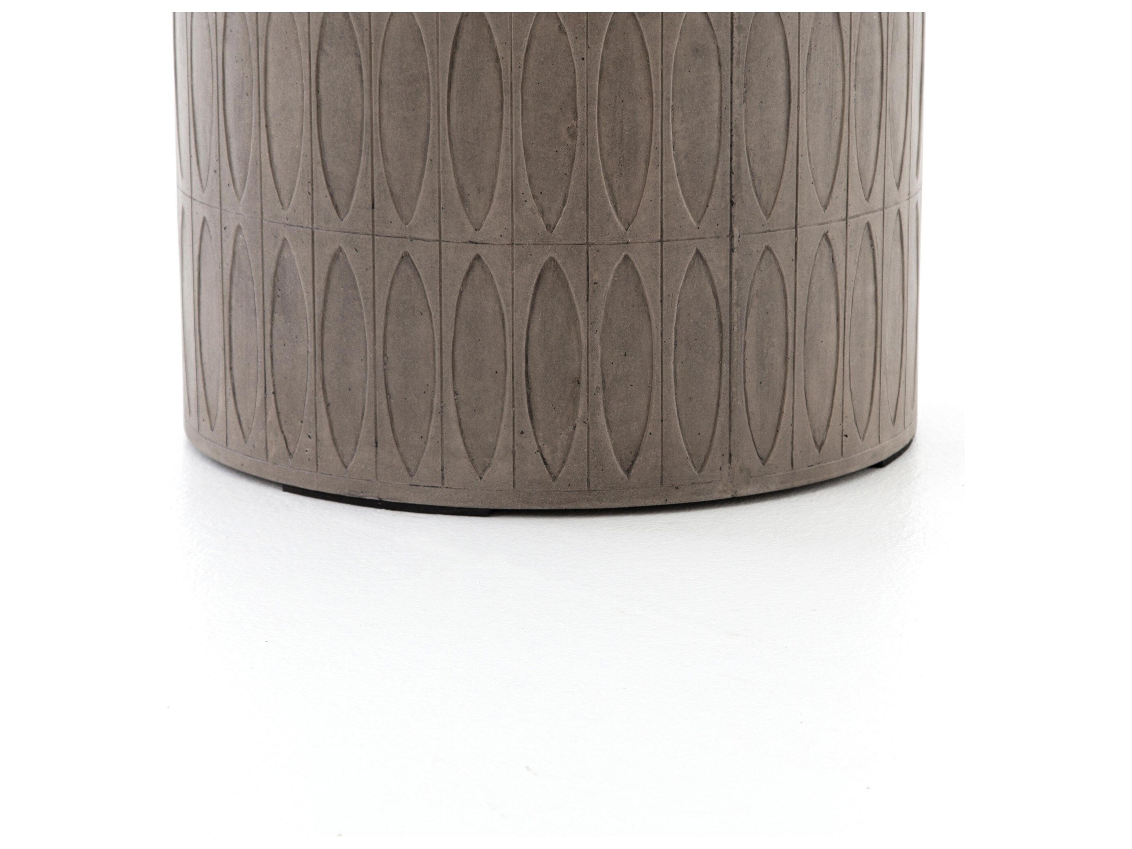 Four Hands Outdoor Thayer Grey Concrete Round End Table