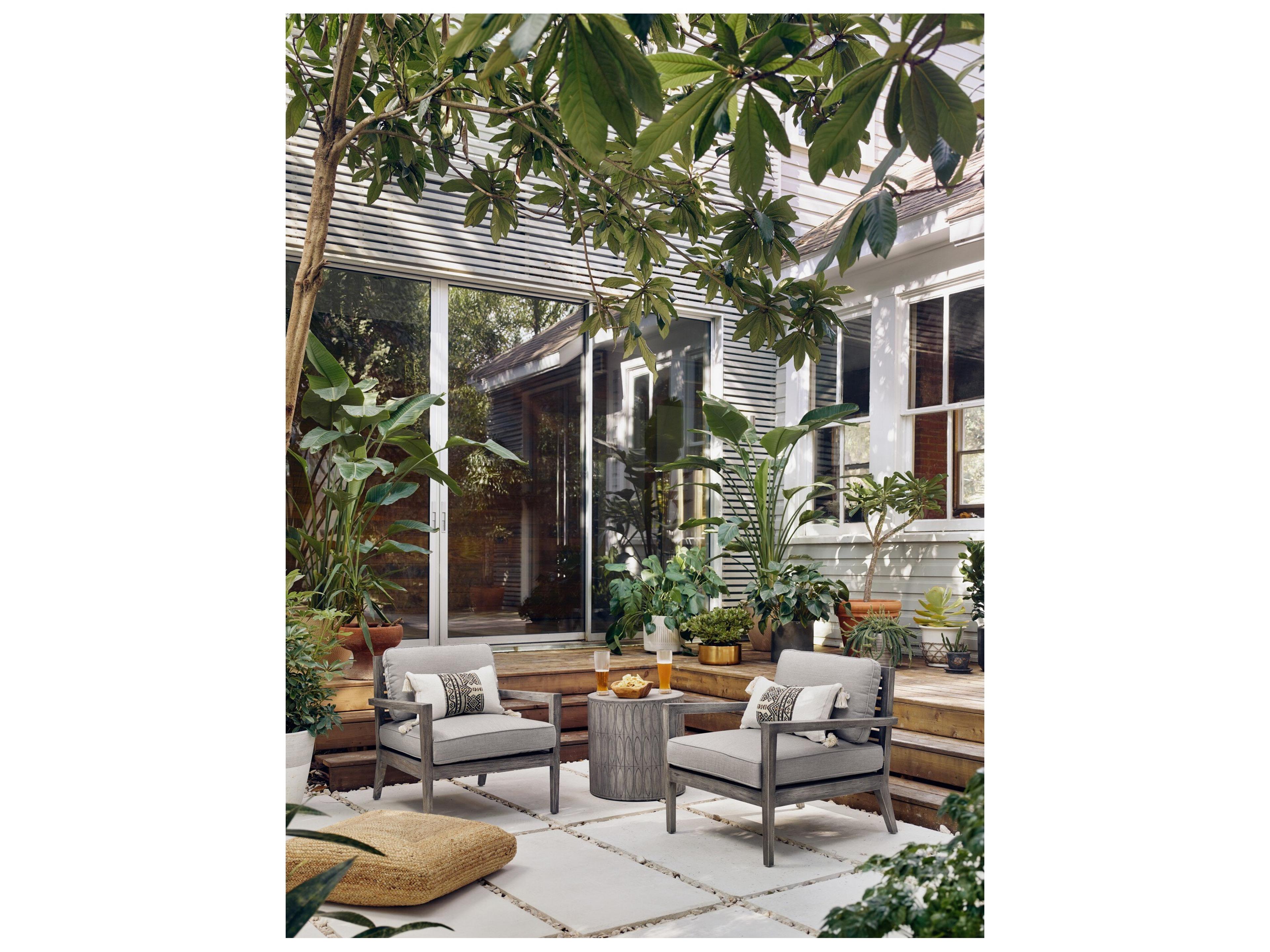 Four Hands Outdoor Thayer Grey Concrete Round End Table