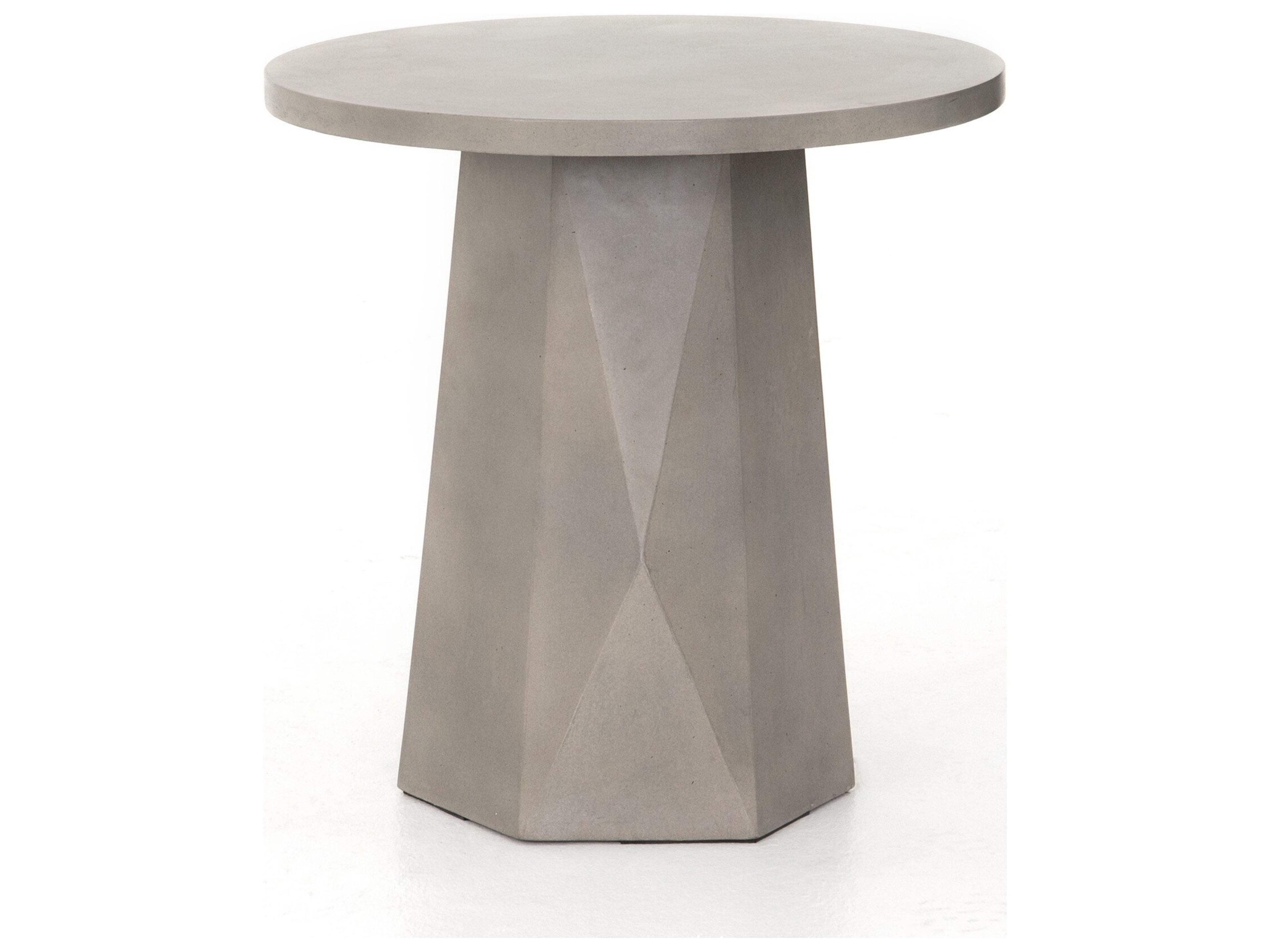 Thayer Concrete Round End Table