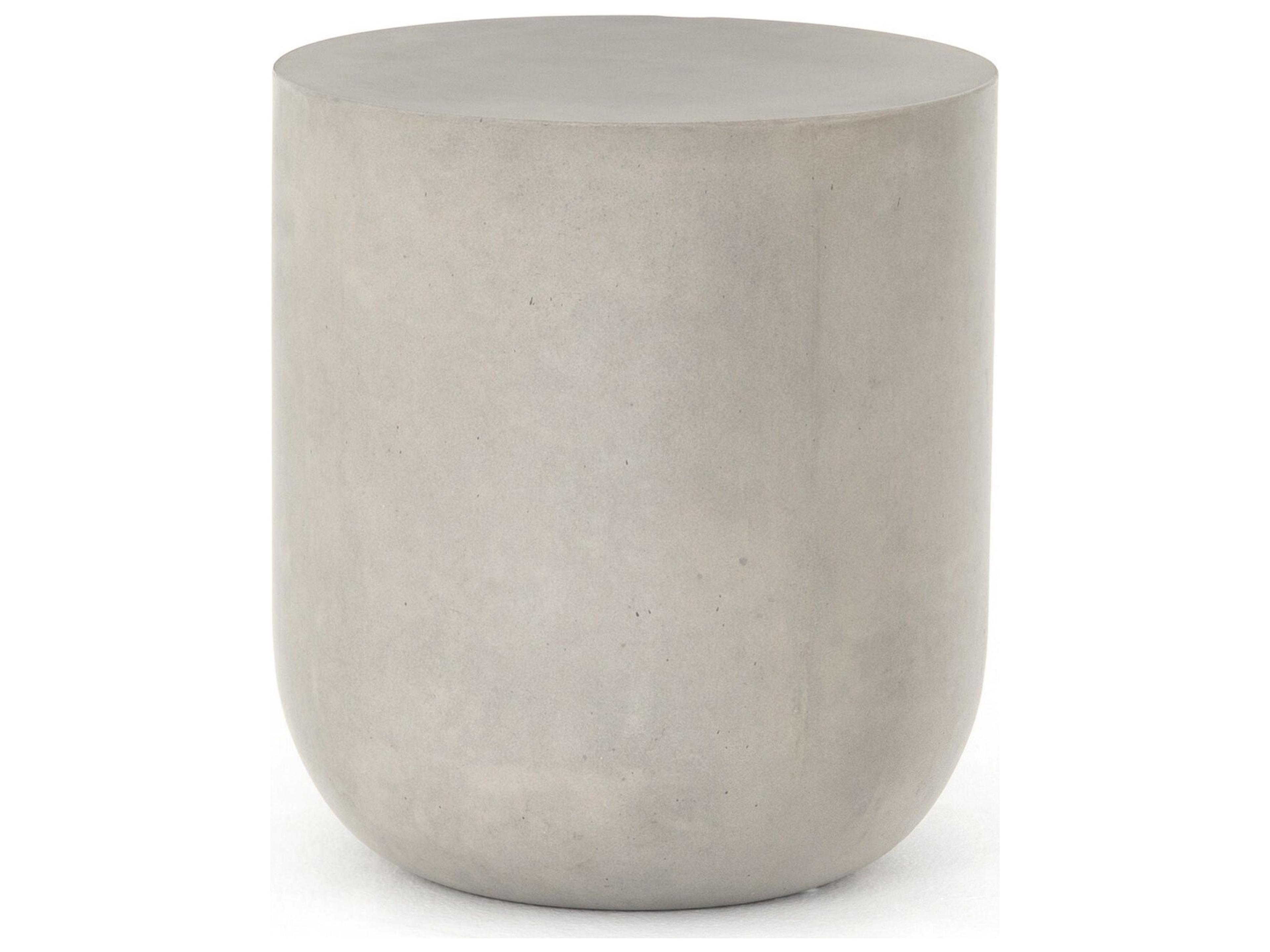 Globetrotter Outdoor Grey  Concrete Round End Table