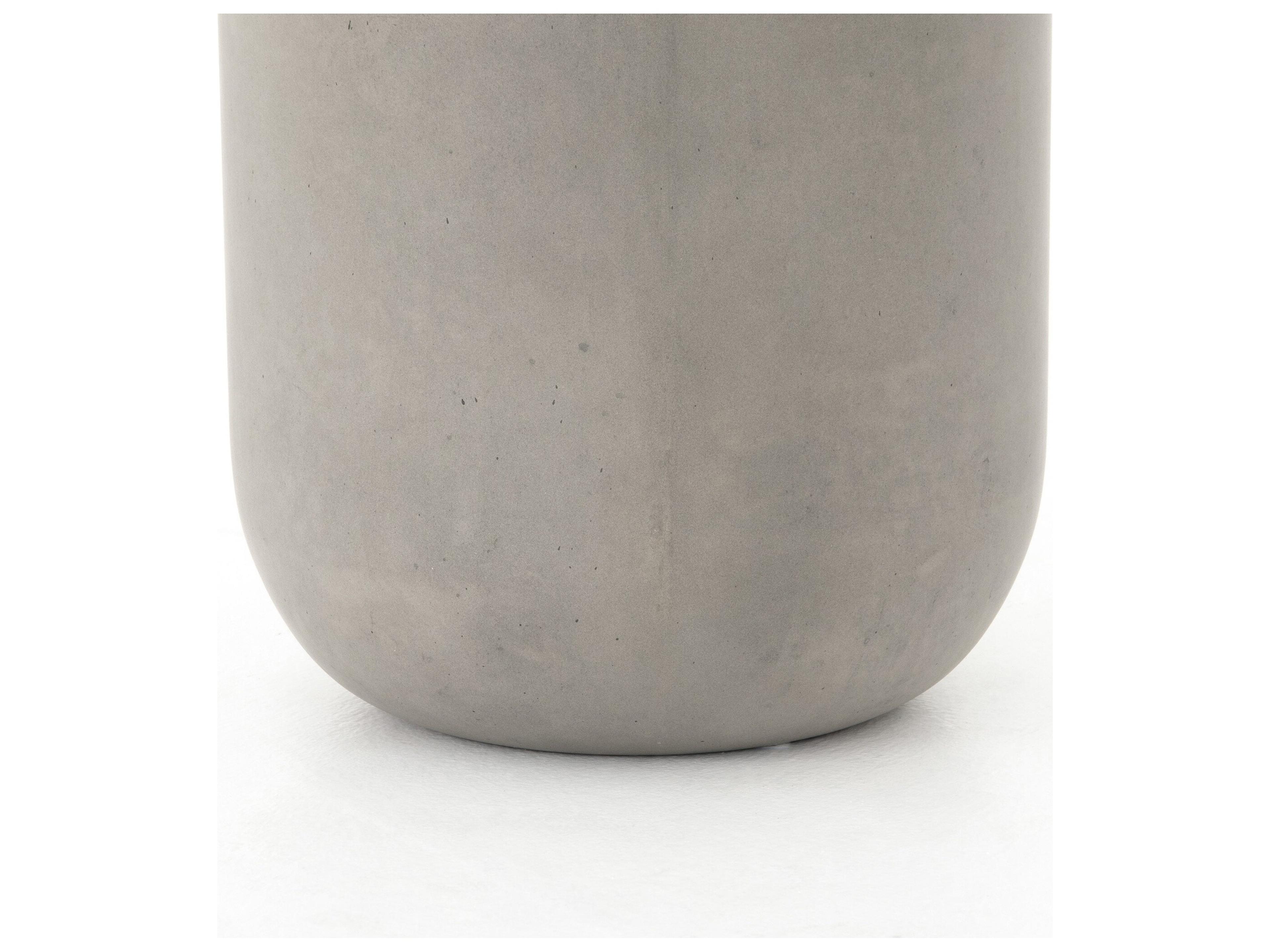 Luxecor Globetrotter Outdoor Grey  Concrete Round End Table