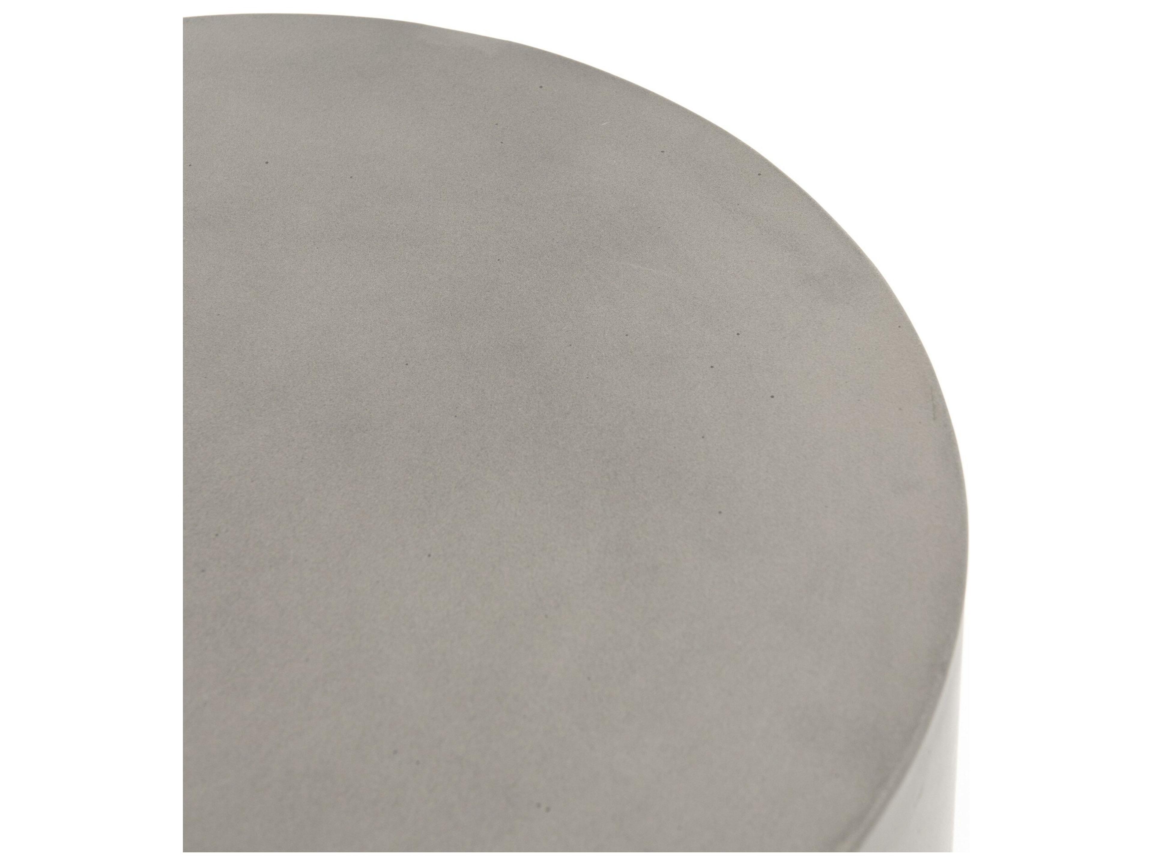 Luxecor Globetrotter Outdoor Grey  Concrete Round End Table