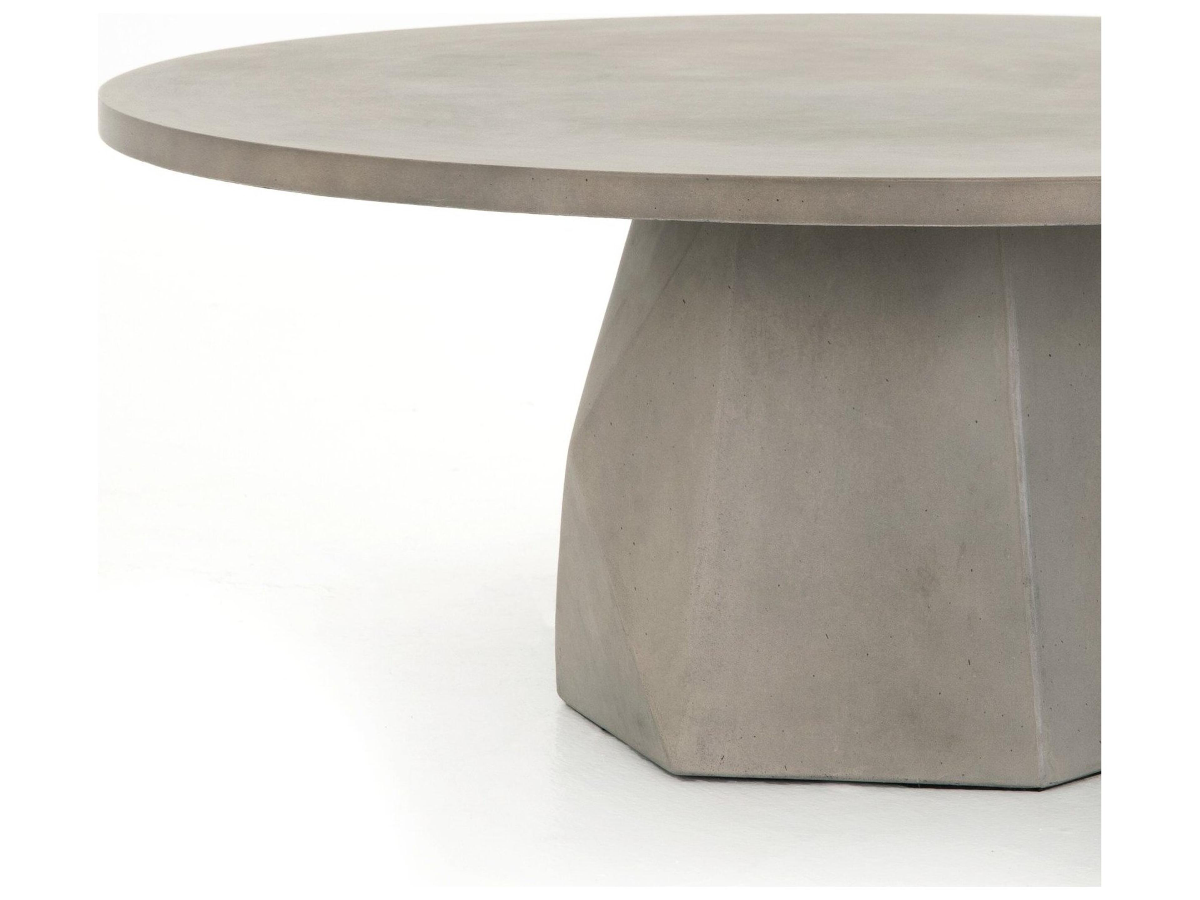 Four Hands Outdoor Thayer Concrete Round Coffee Table