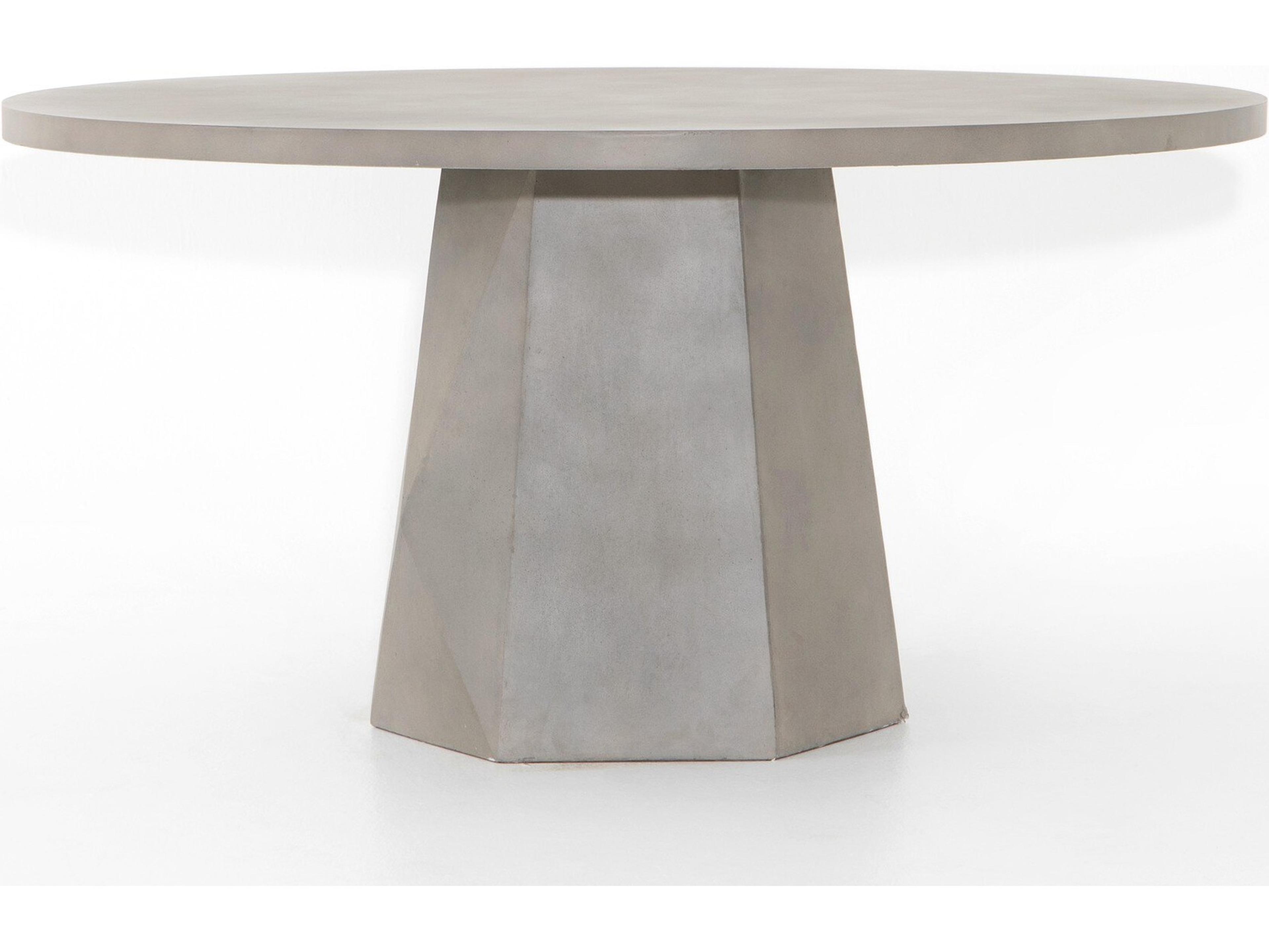 Four Hands Thayer Round Grey Concrete Dining Table