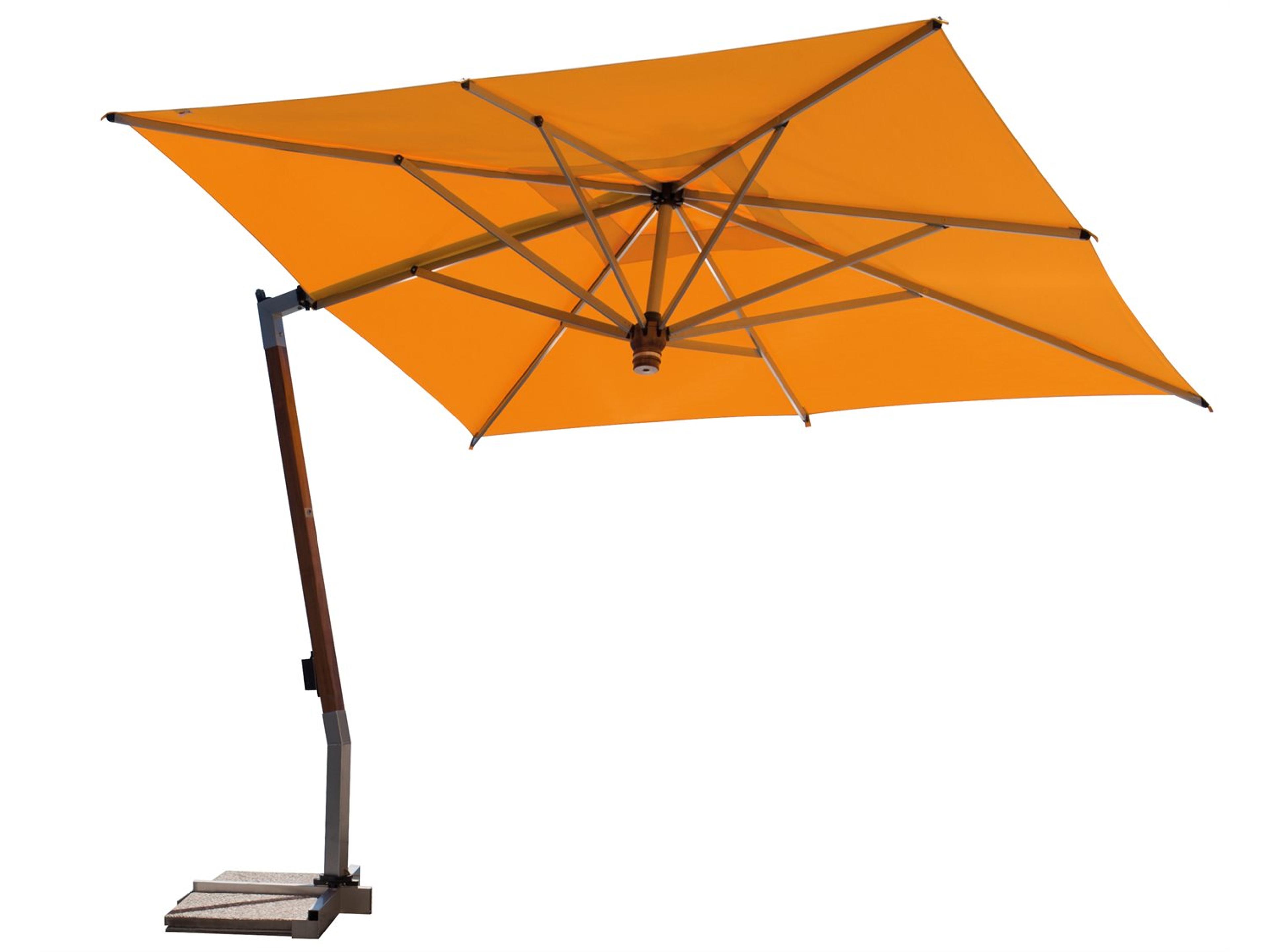 FIM C-Series Aluminum 9.5 Foot Square Cantilever Outdoor Patio Umbrella