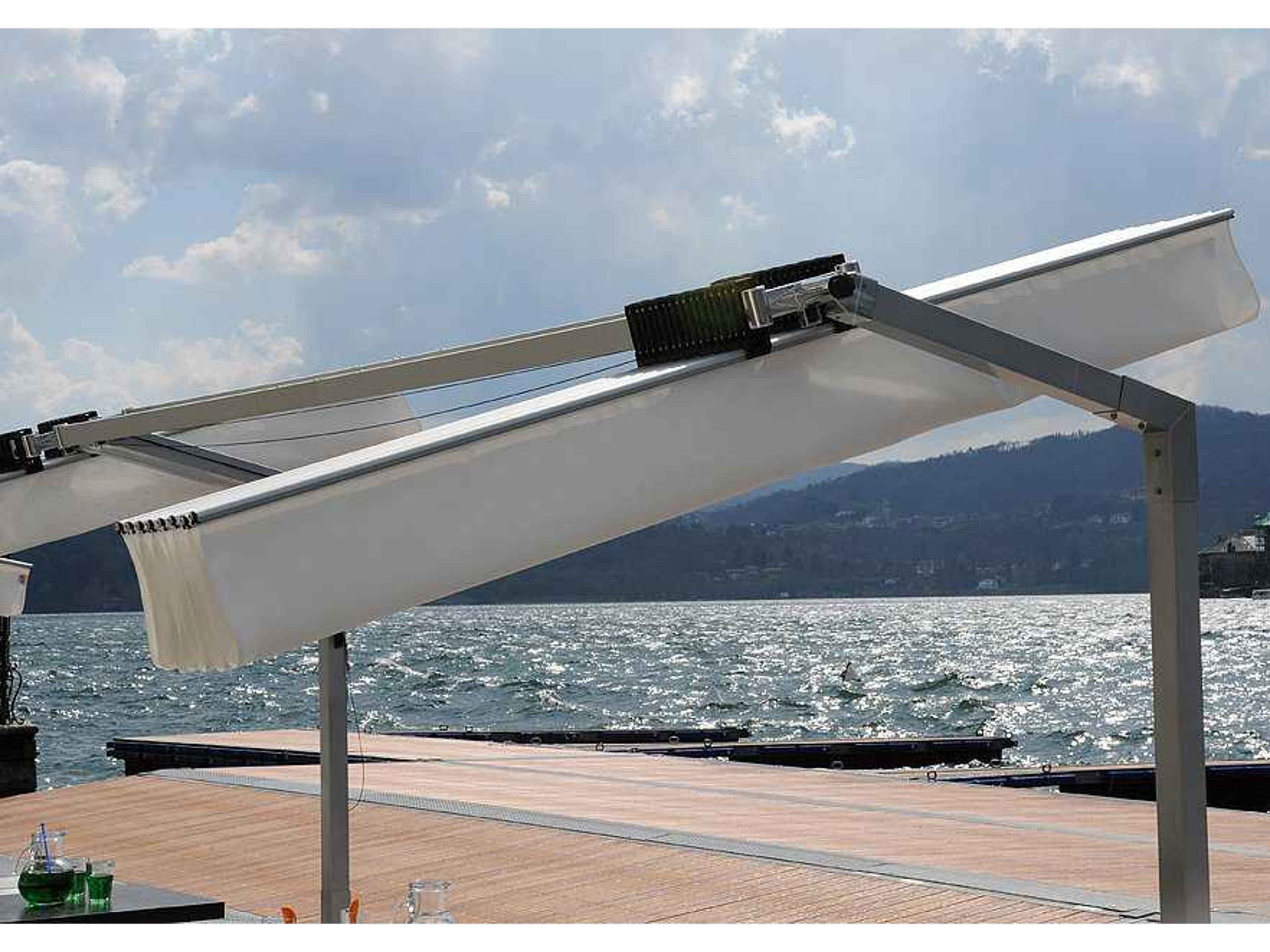 FIM Flexy Aluminum 10 x 10 Foot Rectangular Offset Outdoor Umbrella