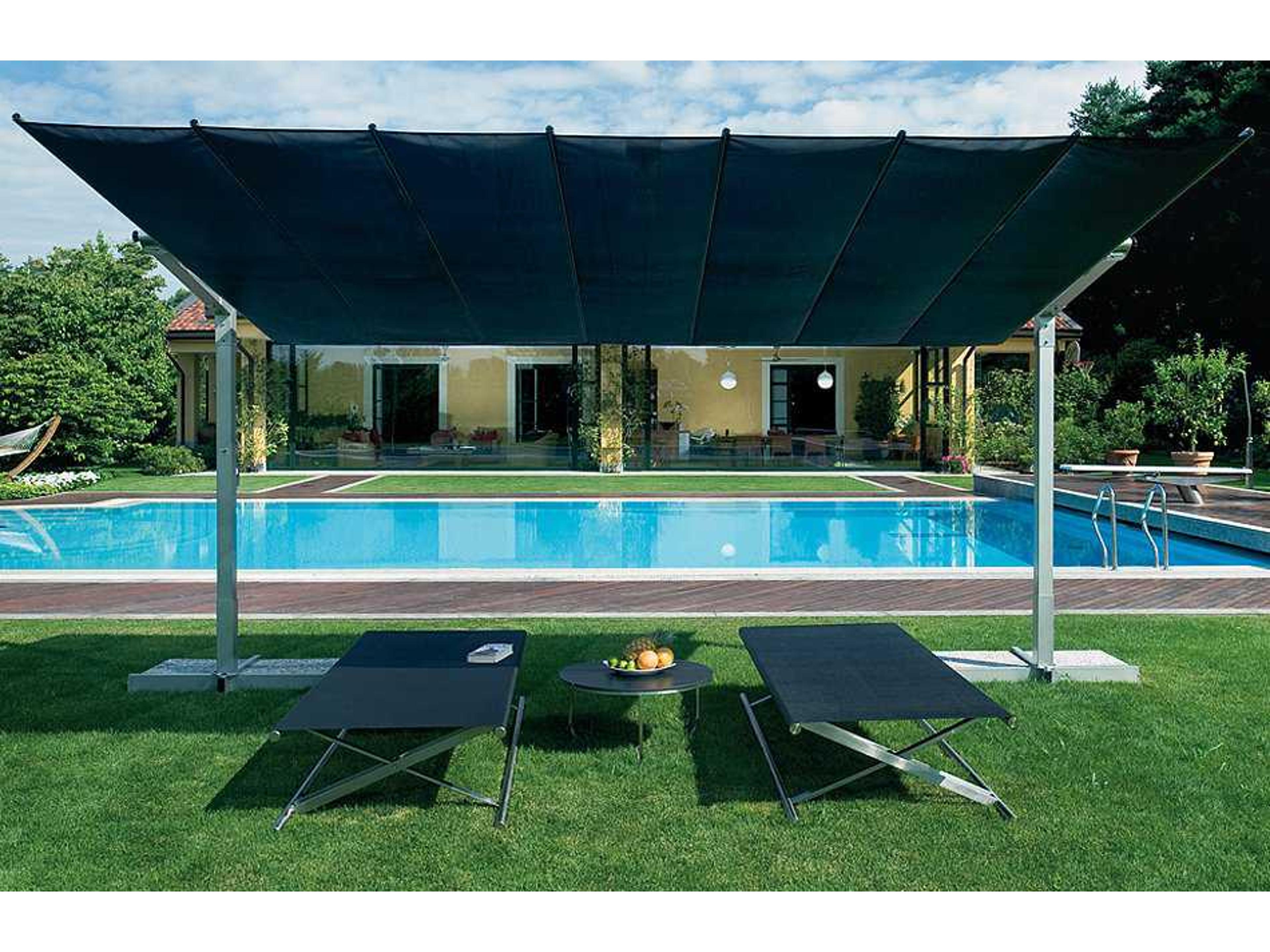 FIM Flexy Aluminum 10 x 14 Foot Rectangular Offset Patio Umbrella